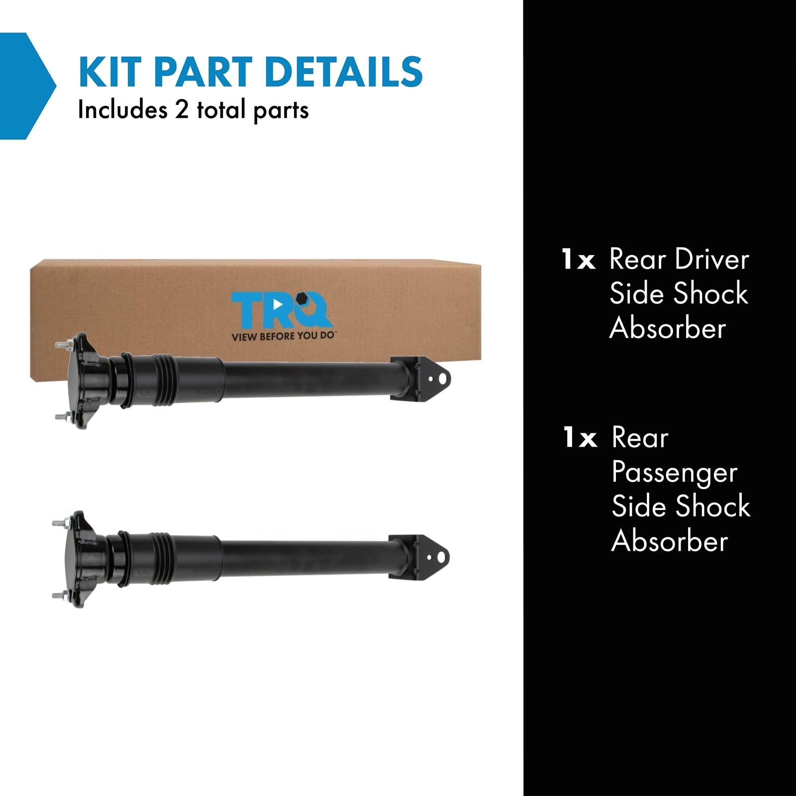 Trq Rear Shock Absorber Set Compatible With 2013-2016 Mercedes-Benz Gl350 Gl450 Gl550 Gl63 Amg 2016-2017 Gle300D Gle350 Gle400 2