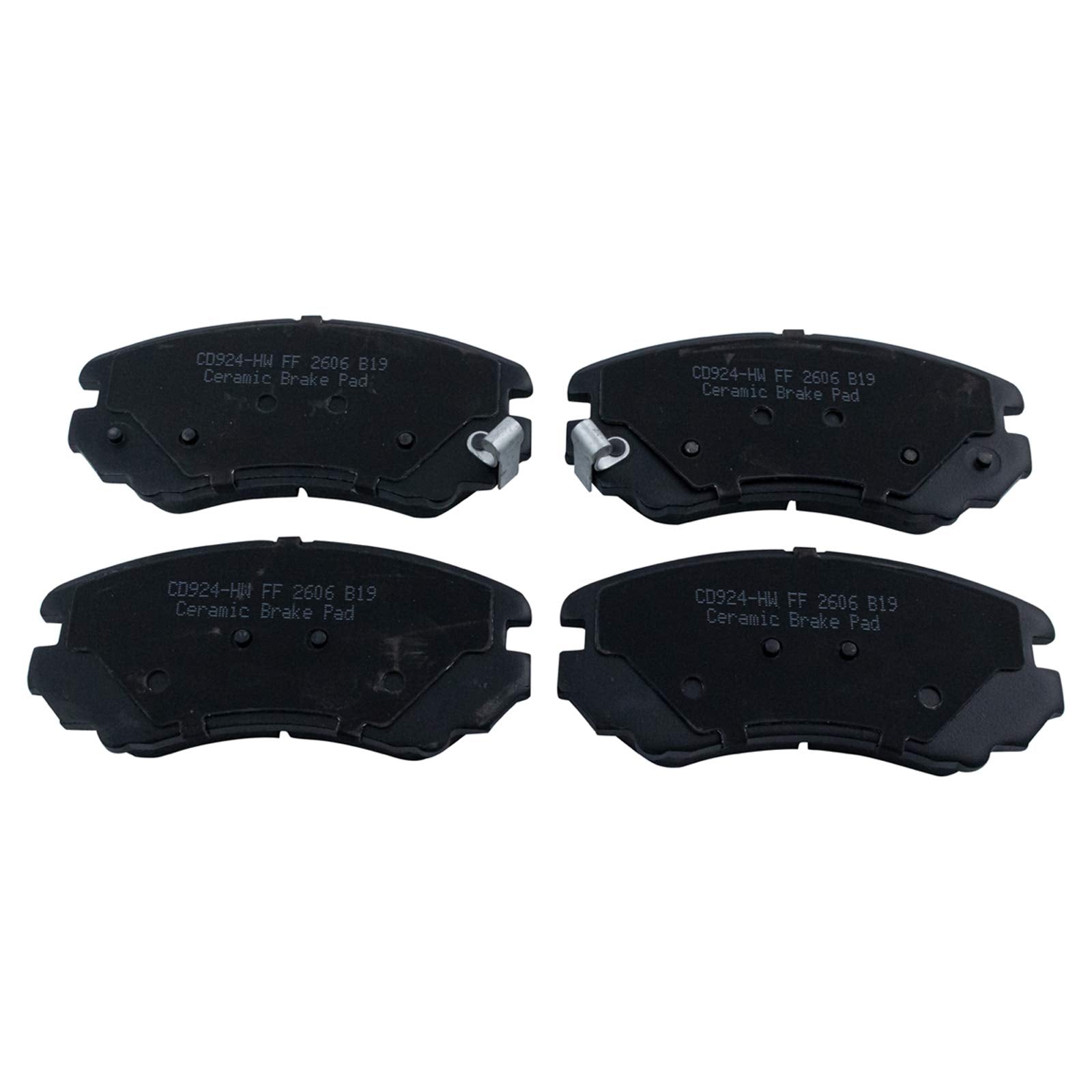 Trq Front Brake Pad & Rotor Kit Brake Pads Brake Rotor Ceramic Compatible With 2005-2010 Hyundai Sonata 2006-2010 Kia Optima 201