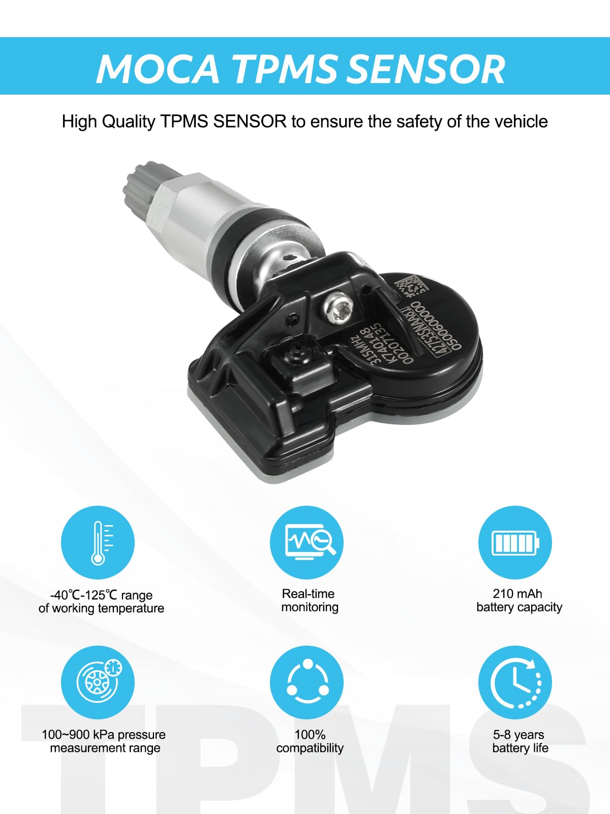 TAUTOY Upgrade TPMS Sensor Replacement for 08-14 Honda Civic,CR-Z Odyssey Fit Insight,4 Pack Tire Pressure Monitoring System Sen