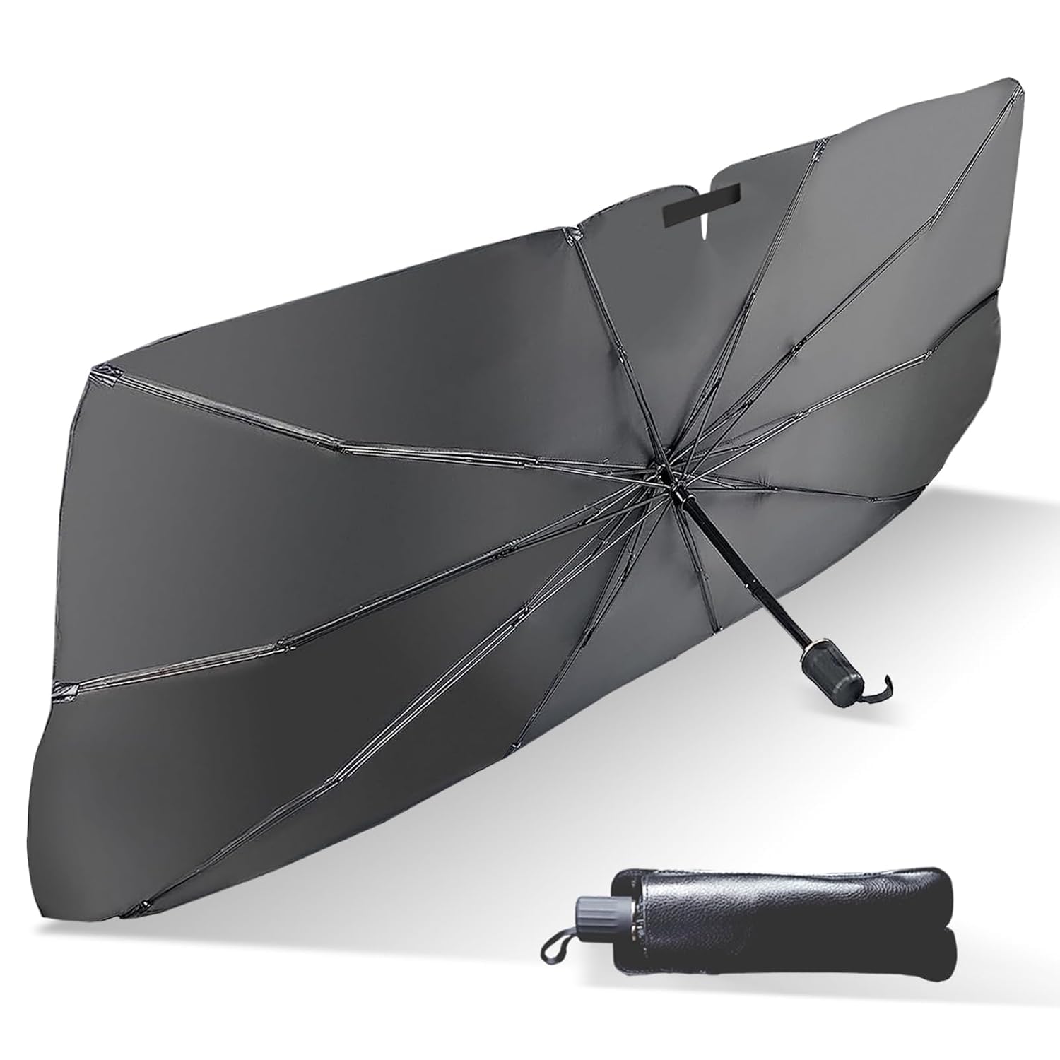 PIHARVA Car Sun Shade Windshield Cover | Umbrella for Front Window | Protection & Heat Insulation | Foldable Full Cover for Most