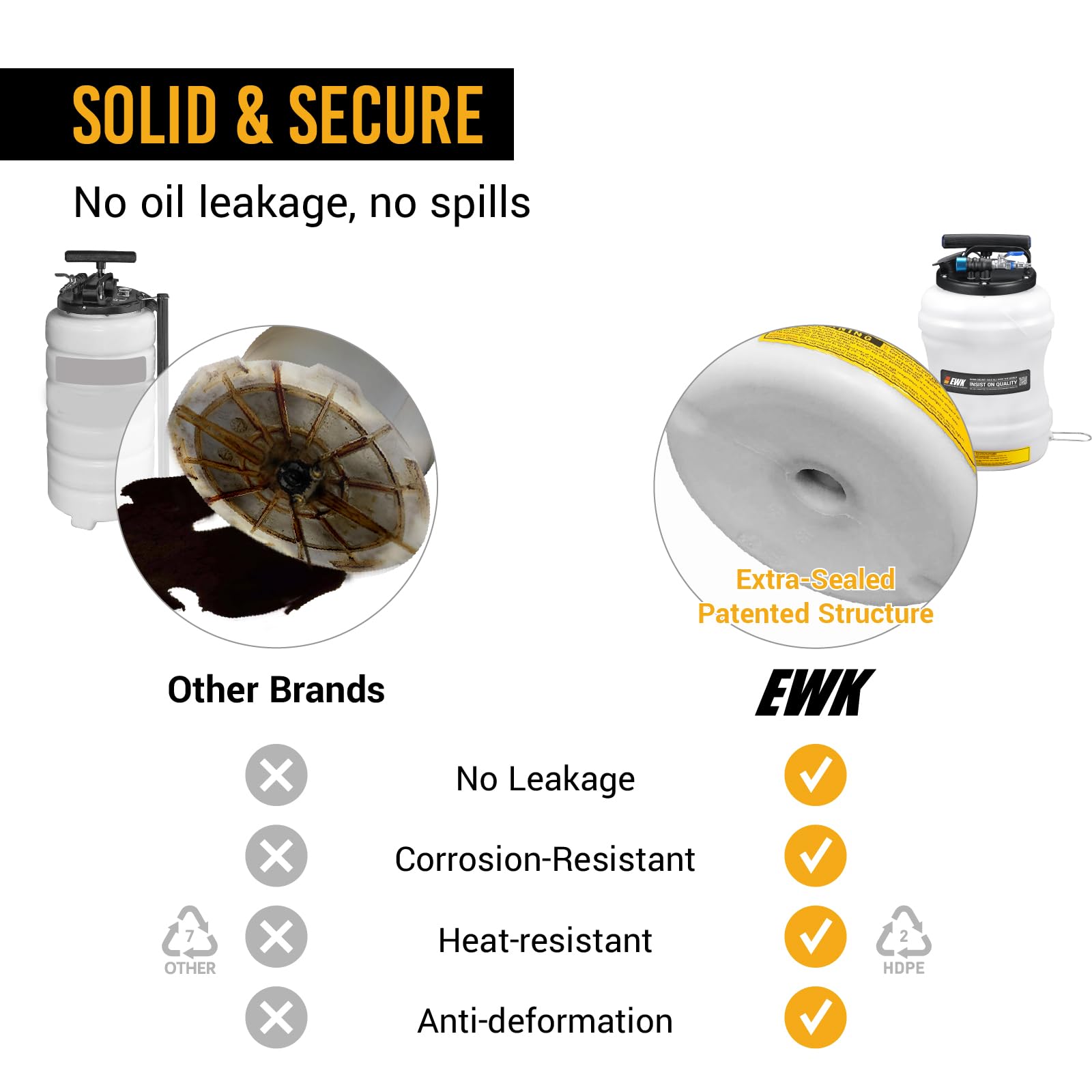 Ewk Patented 10.5L Pneumatic/Manual Oil Extractor For Oil Change Pump For Automotive Fluids Vacuum Evacuation