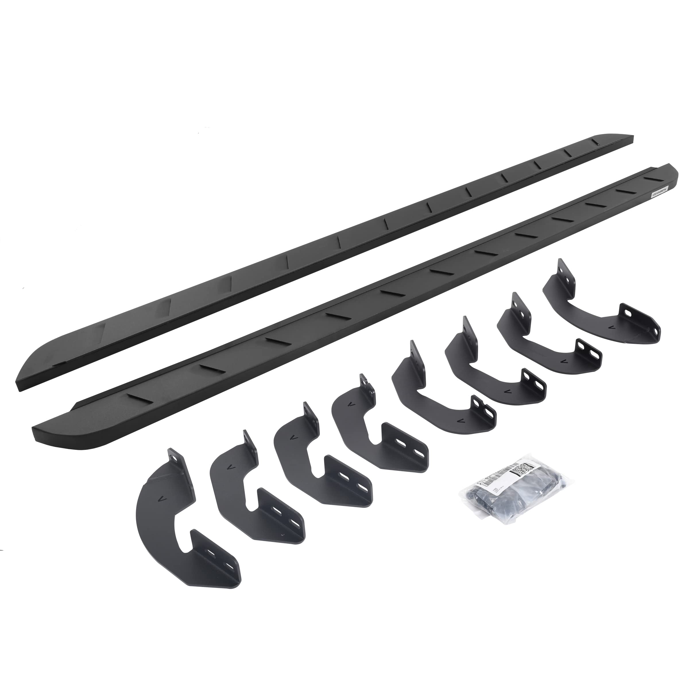 Go Rhino 63441580Spc Rb10 Slim Line Running Boards With Mounting Brackets Kit - Double Cab For Toyota 07-21 Tundra (Extended Cab Pickup)