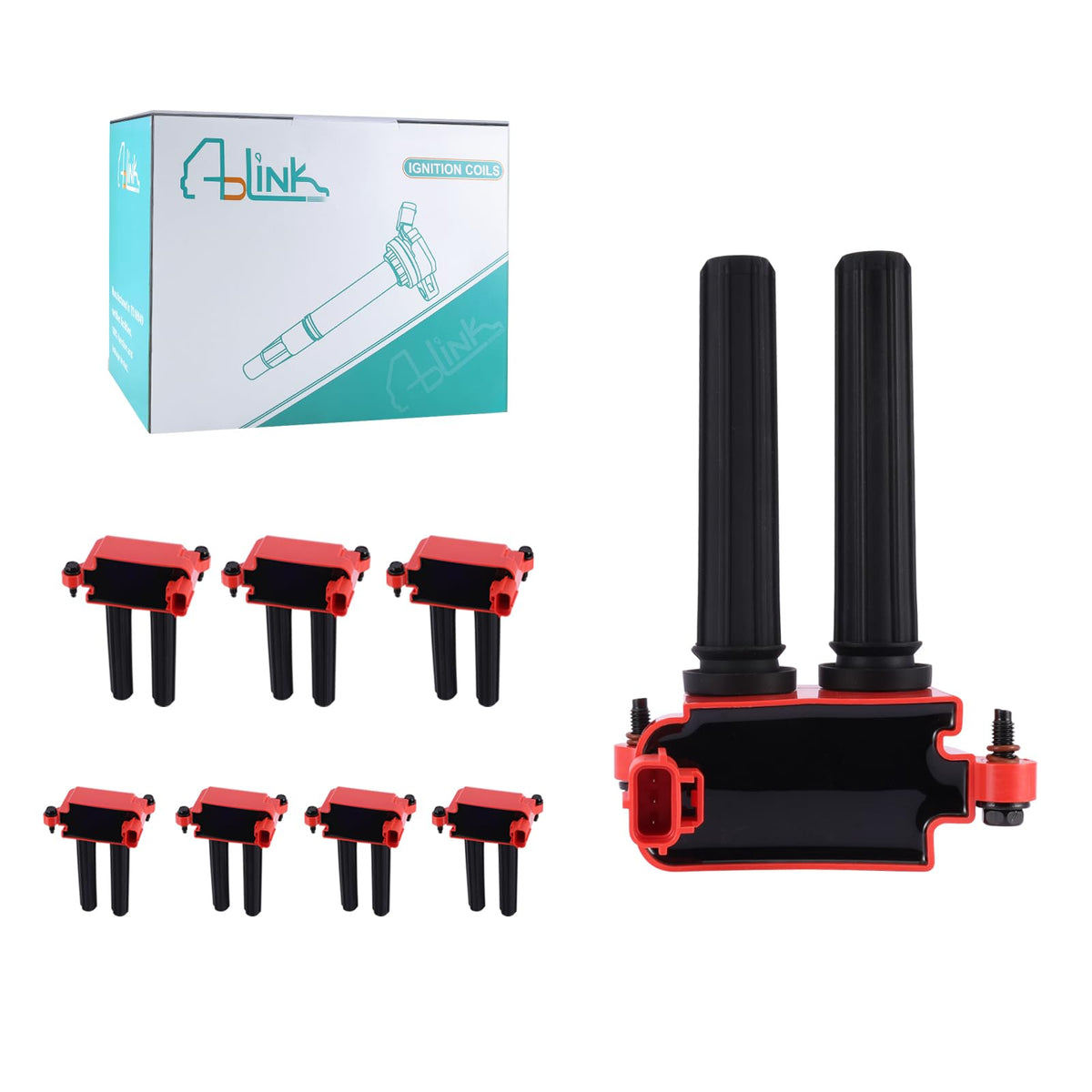Aulink 8Pcs Uf504 Ignition Coil Pack For Dodge Challenger 2008-2016,Charger 2008-2015,Durango 2006-2009,Magnum 2005-2008,Ram 150