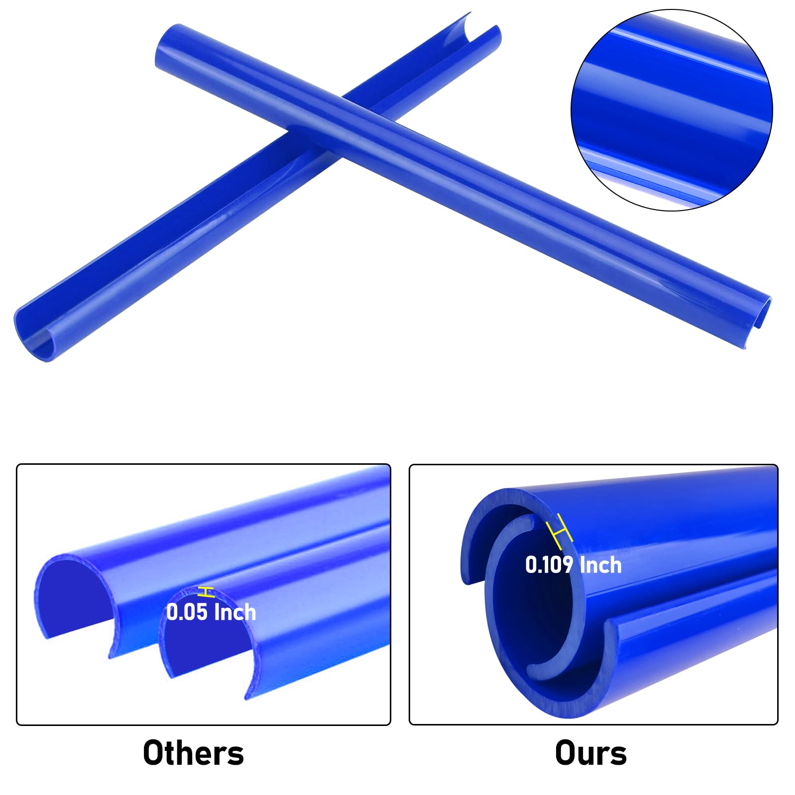 Jaronx BMW Grill Inserts Trims - Blue Plastic V Brace Wrap Covers for F30/G30 Series