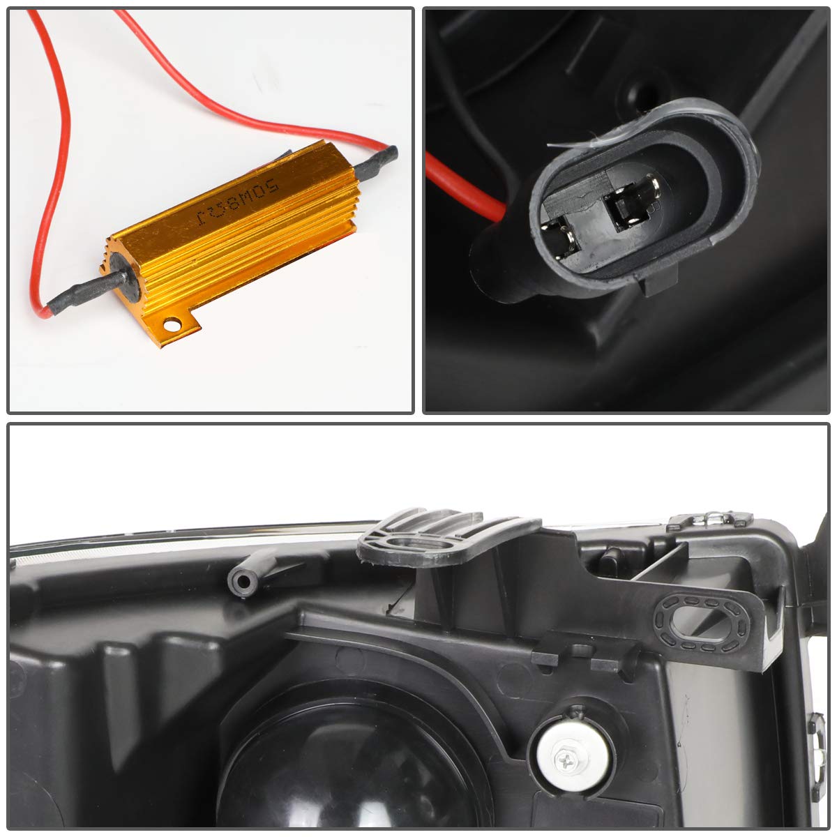 Dna Motoring Hl-Hpl-Csil07-G3-Ch-Cl1 Led Drl + Sequential Chasing Turn Signal Projector Headlight Lamp Set