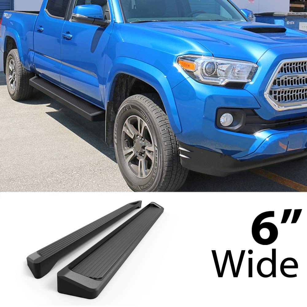 Aps (Black Powder Coated Running Board Style) Running Boards Nerf Bars Side Steps Compatible With Toyota Tacoma 2005-2023 Double Crew Cab