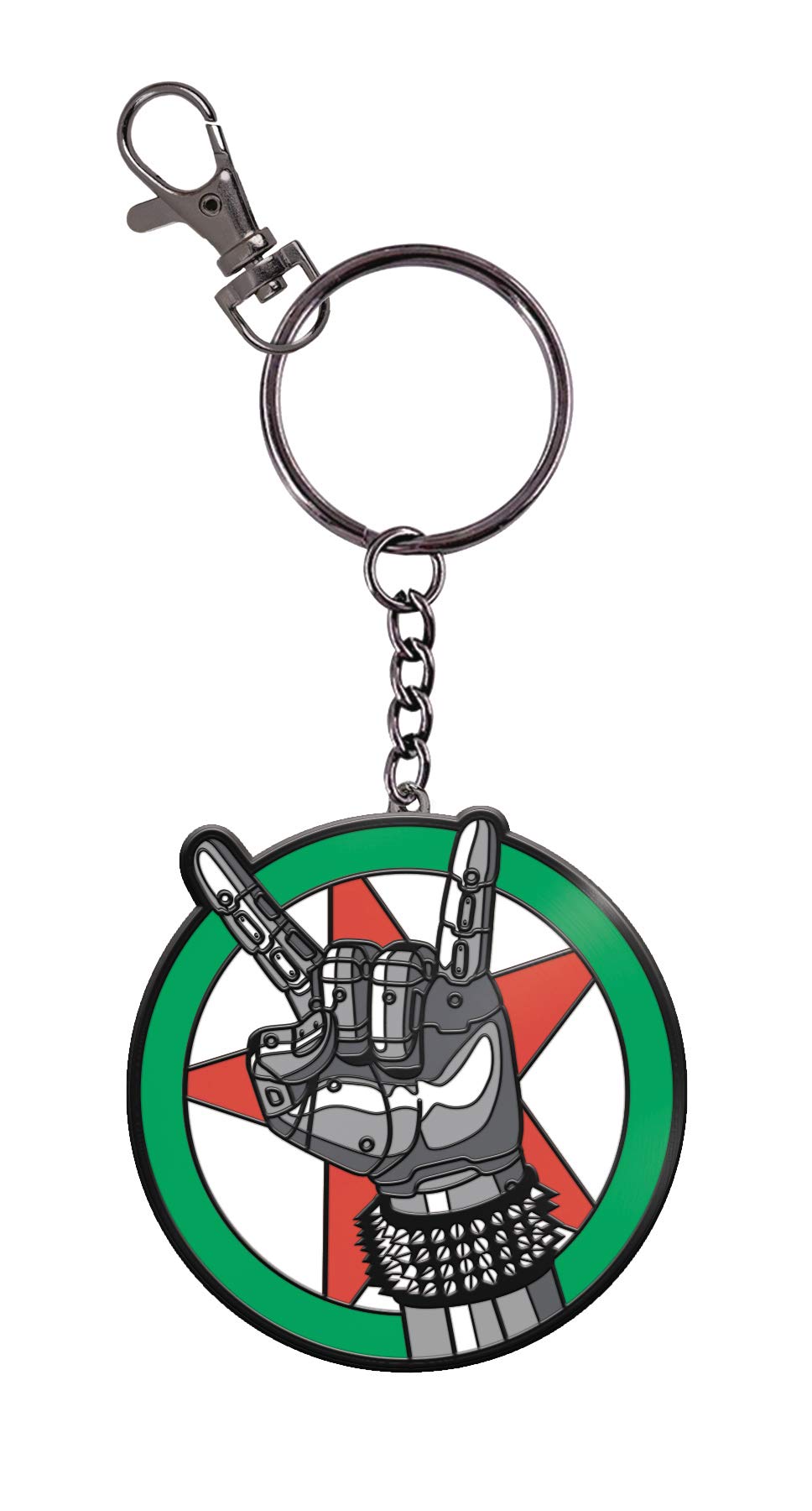 Dark Horse Deluxe Cyberpunk 2077 Silverhand Logo Keychain, Multicolor