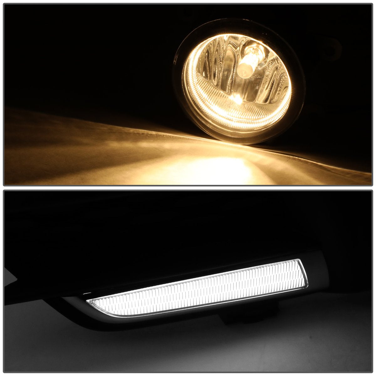 Dna Motoring Fl-Ztl-248-Am Assembly Fog Light Driver & Passenger Side Enhance Visibility [Compatible With 16-17 Honda Civic Sedan]