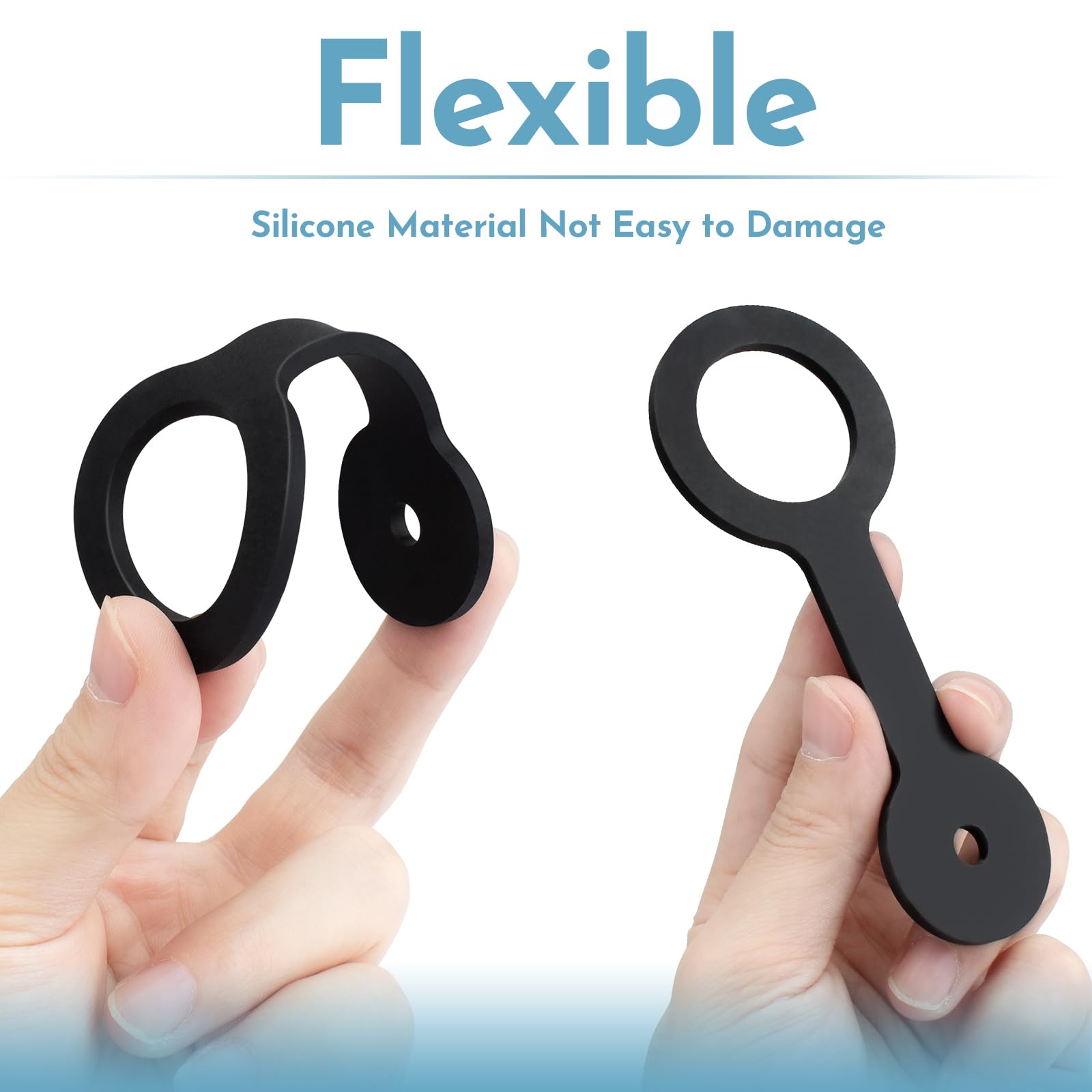 2 Pack RV Shower Door Travel Strap, Flexible Rubber Shower Door Travel Latch Secure Fit for RV Motorhome, Travel Trailer & Campe