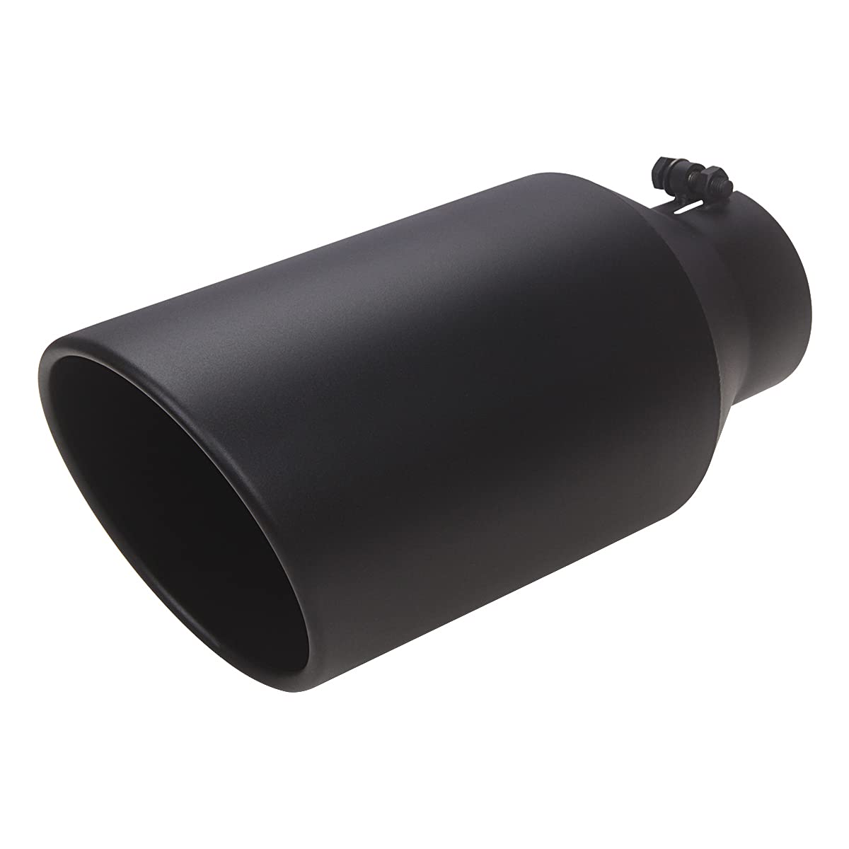 Lcgp 4 Inlet Universal Diesel Exhaust Tip 7 Outlet 15 Long Tail Tip, Polished & Rolled Angle Cut, Bolt-On,Stainless Steel