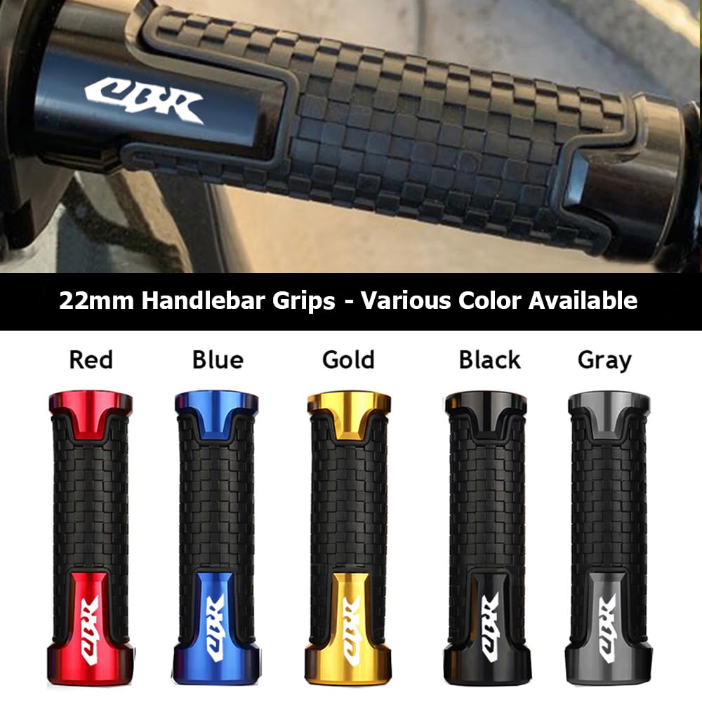 7/8'' 22Mm Motorcycle Handlebar Grip, Fit With Honda Cbr60F Cbr125R Cbr150R Cbr250R Cbr400 Nc23 Nc29 Cbr600 F2 F3 F4 F4I Cbr600R