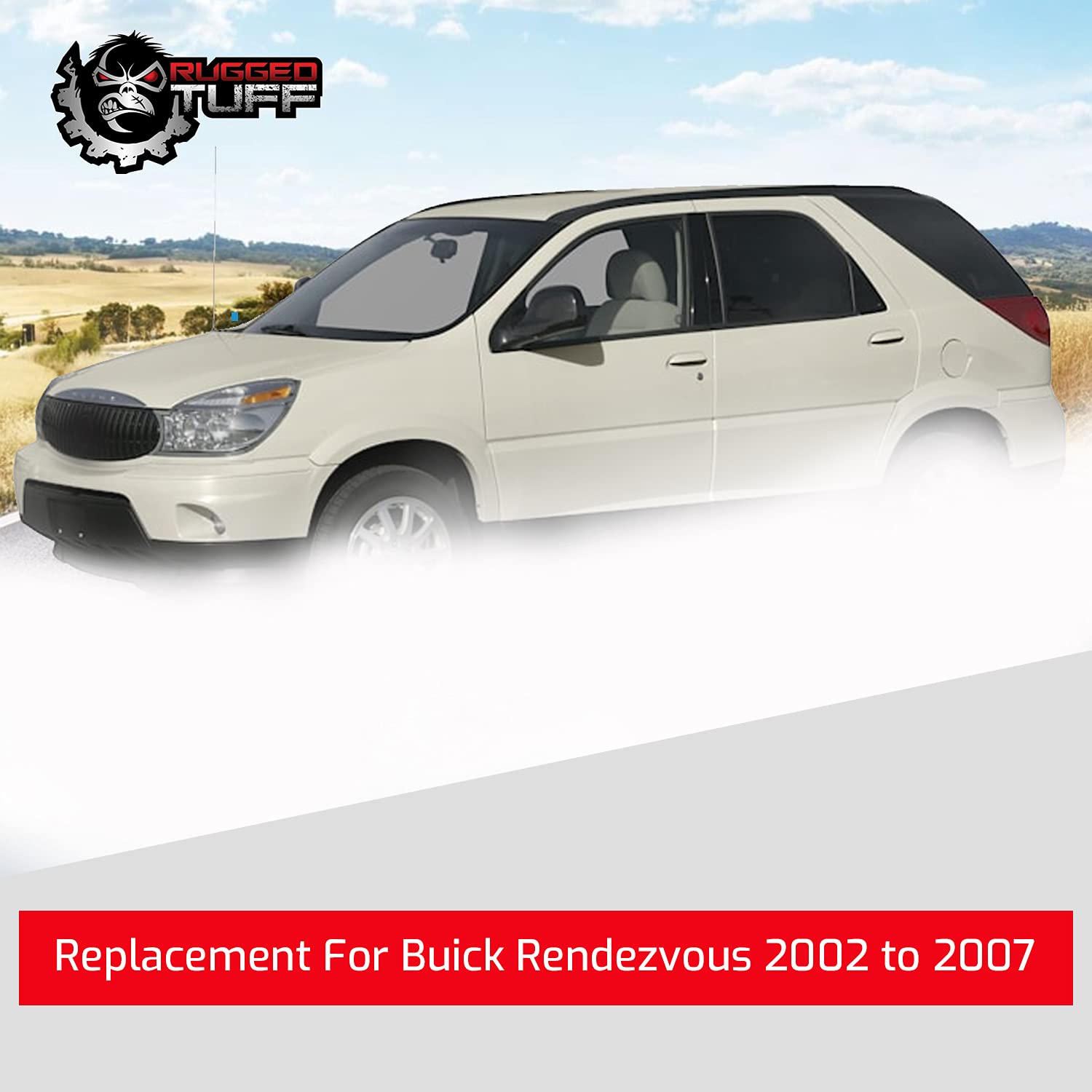 Exactafit 8222R Passenger Side Mirror Glass Replacement Repair Compatible With 2002 2003 2004 2005 2006 2007 Buick Rendezvous