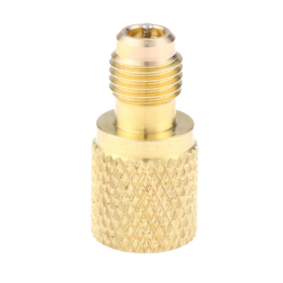 R134A Brass Adapter Fitting, 1/4'' Male To 1/2'' Female Refrigerant Tank Adapterr With Valve Core, Fits For Ac Refrigerant Syste