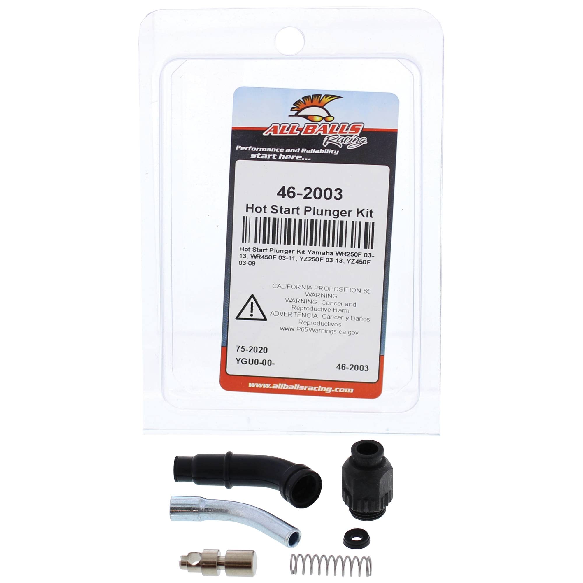 All Balls Hot Start Plunger Kit 46-2003 Compatible With/Replacement For Yamaha WR250F 2003-2014, YZ250F 2003-2013, YZ450F 2003-2009