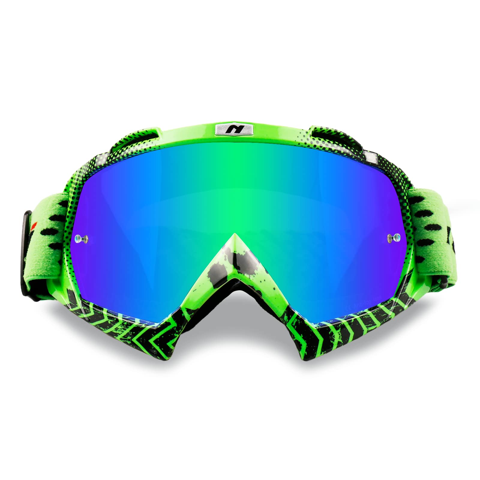 NENKI ATV Riding Goggles for Adults Dirt Bike Goggles Men Women Motocross Goggles OTG Racing Off Road MX Motorcycle Goggles Anti