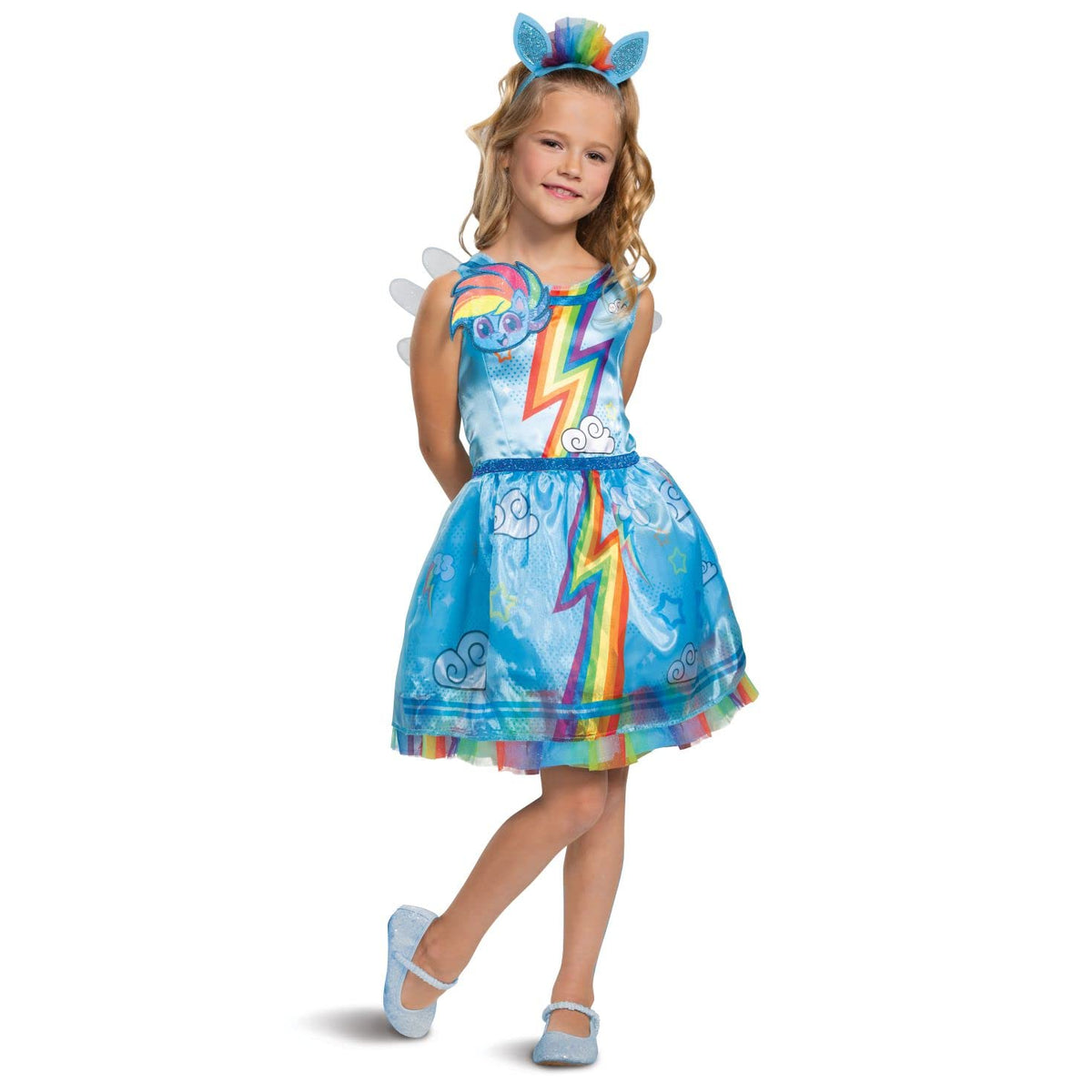 Disguise Dg104719L Girls My Little Pony Rainbow Dash Child Costume - Small 4-6X