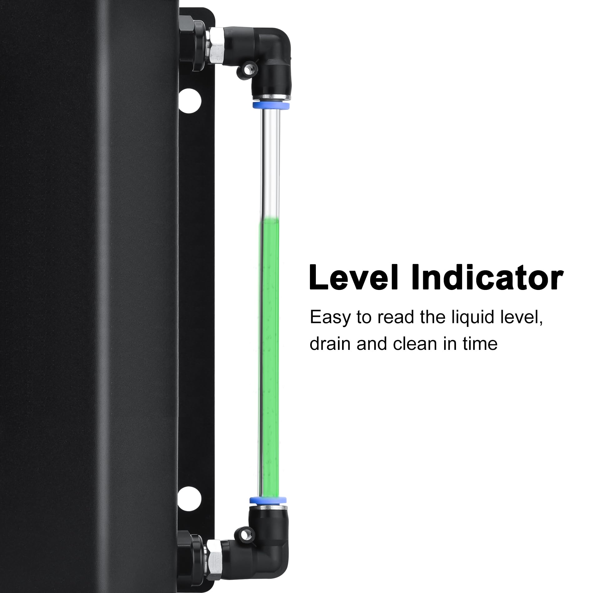 Evil Energy Radiator Coolant Overflow Tank, Coolant Recovery Tank Aluminum 2L Black