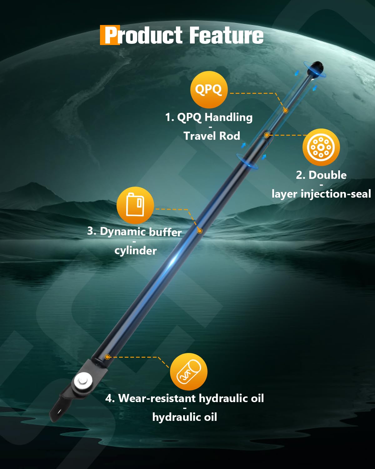 Scitoo Hood Lift Supports Replacement Struts Gas Springs Shocks Fit For Acura Legend 3.2L 1991-1995