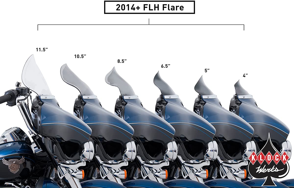 Klock Werks Flare For 1996-2013 Flh (11.5'' Clear)