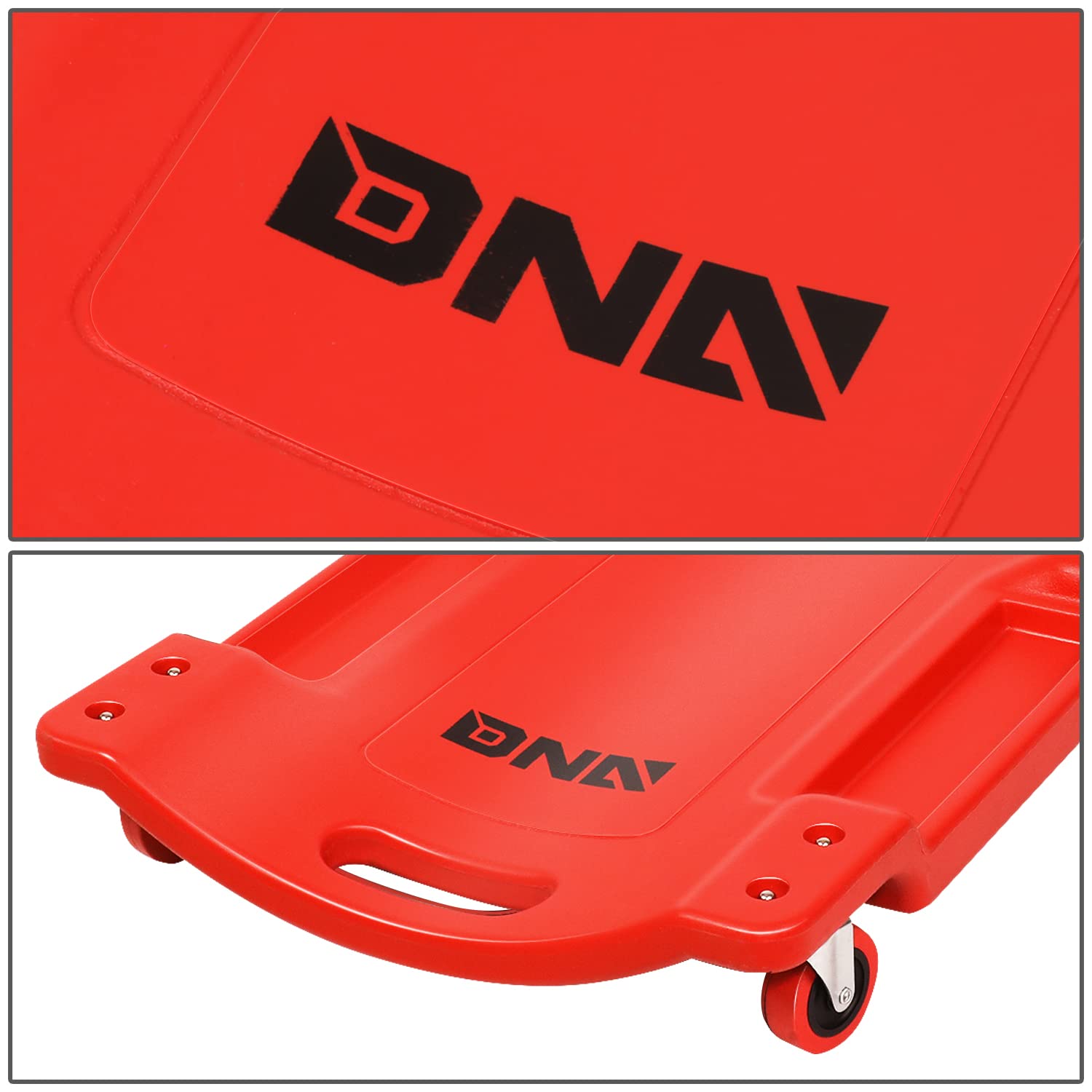 Dna Motoring Tools-00201 36'' L X 17'' W X 4.25'' H Vehicle Repair Low Profile Automotive Creeper W/Padded Headrest, Red