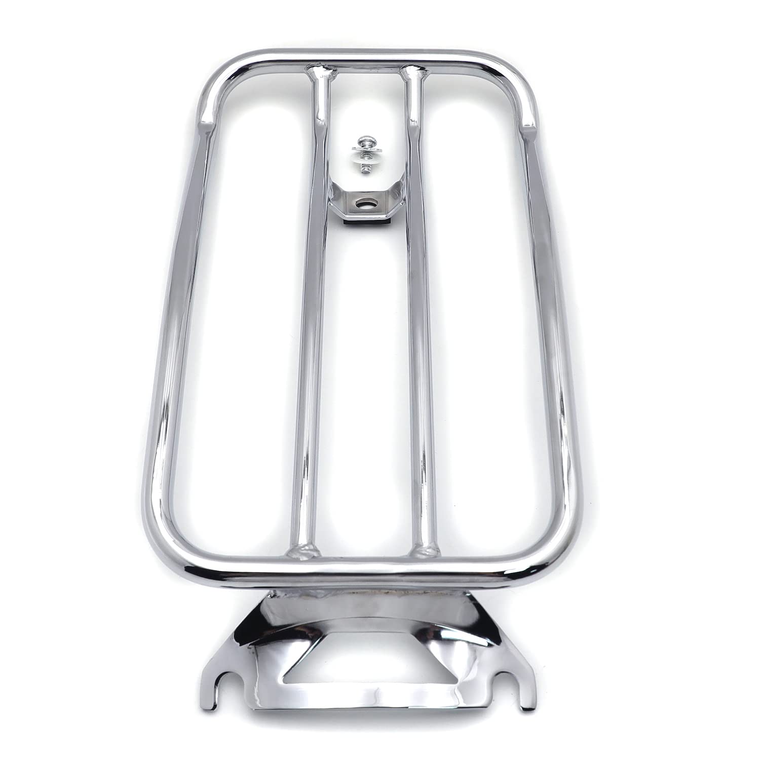 Httmt Lr13- Chrome 14X7 Inches Solo Seat Luggage Rack Compatible With H-D 1997-2015 Touring Flh/T 97-15