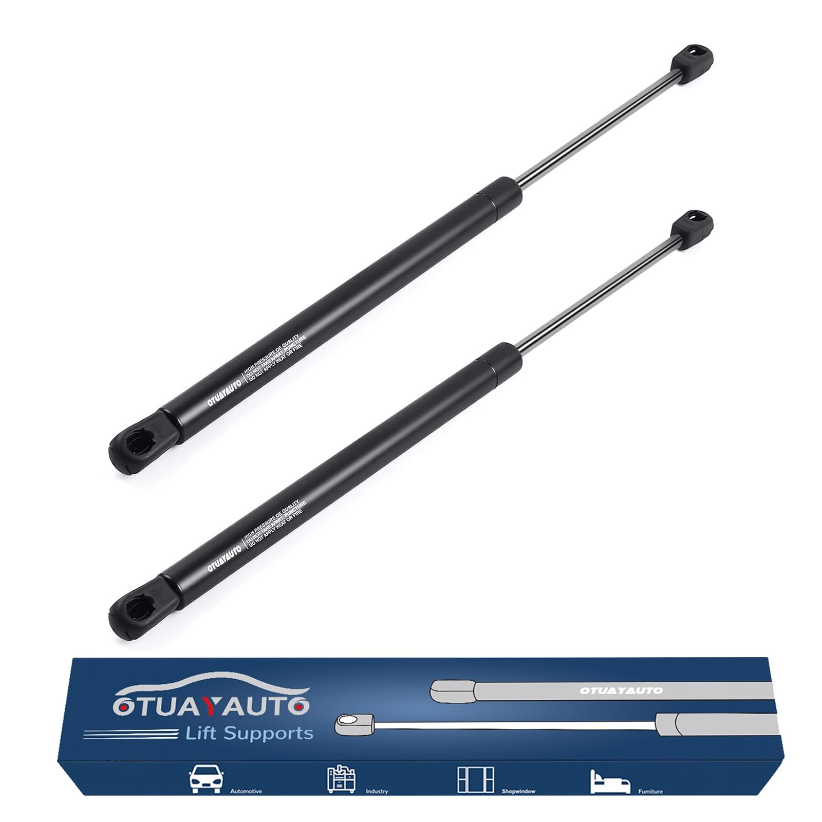 OTUAYAUTO 17 inch Gas Strut - 156N/35Lbs Universal Lift Support - C1602648 Gas Shocks for Tool Box, Truck Cap, Cabinet, RV Door