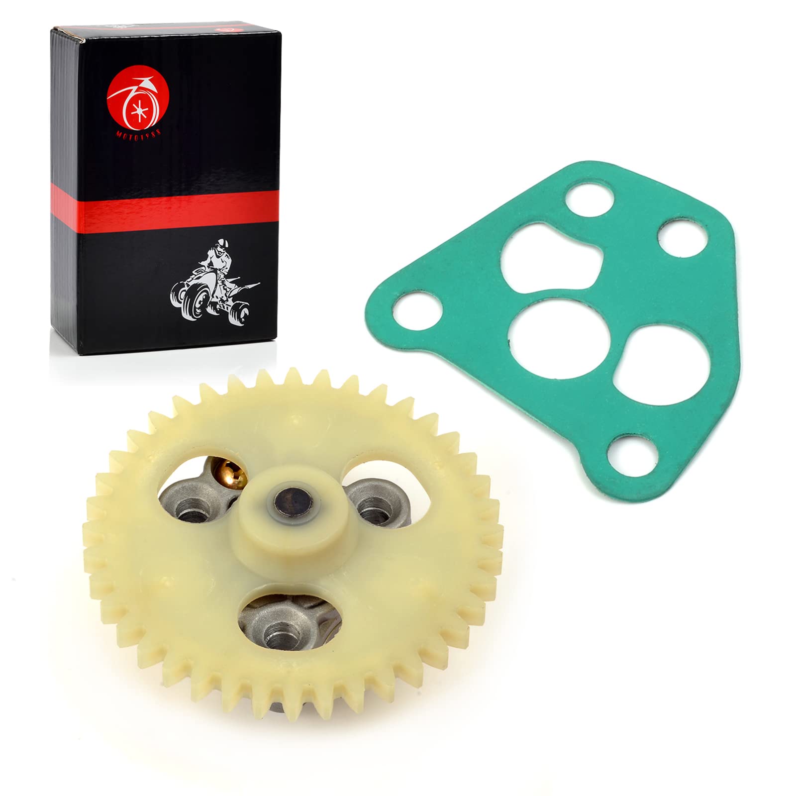 Oil Pump & Oil Pump Drive Gear Compatible with YAMAHA Raptor 350 Warrior 350 Big Bear 350 Wolverine 350 Moto 4 350 Big Bear 400 