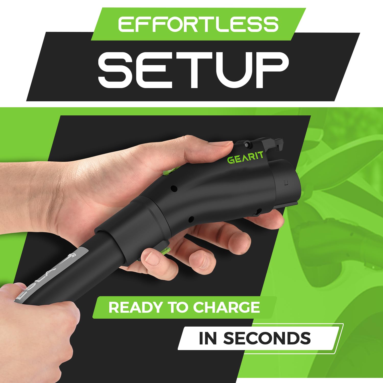 Gearit Tesla To J1772 Adapter For Ev, Compatible With Tesla (Nacs) Chargers, 40 Amp / 250 Volt Charging, Etl Certified