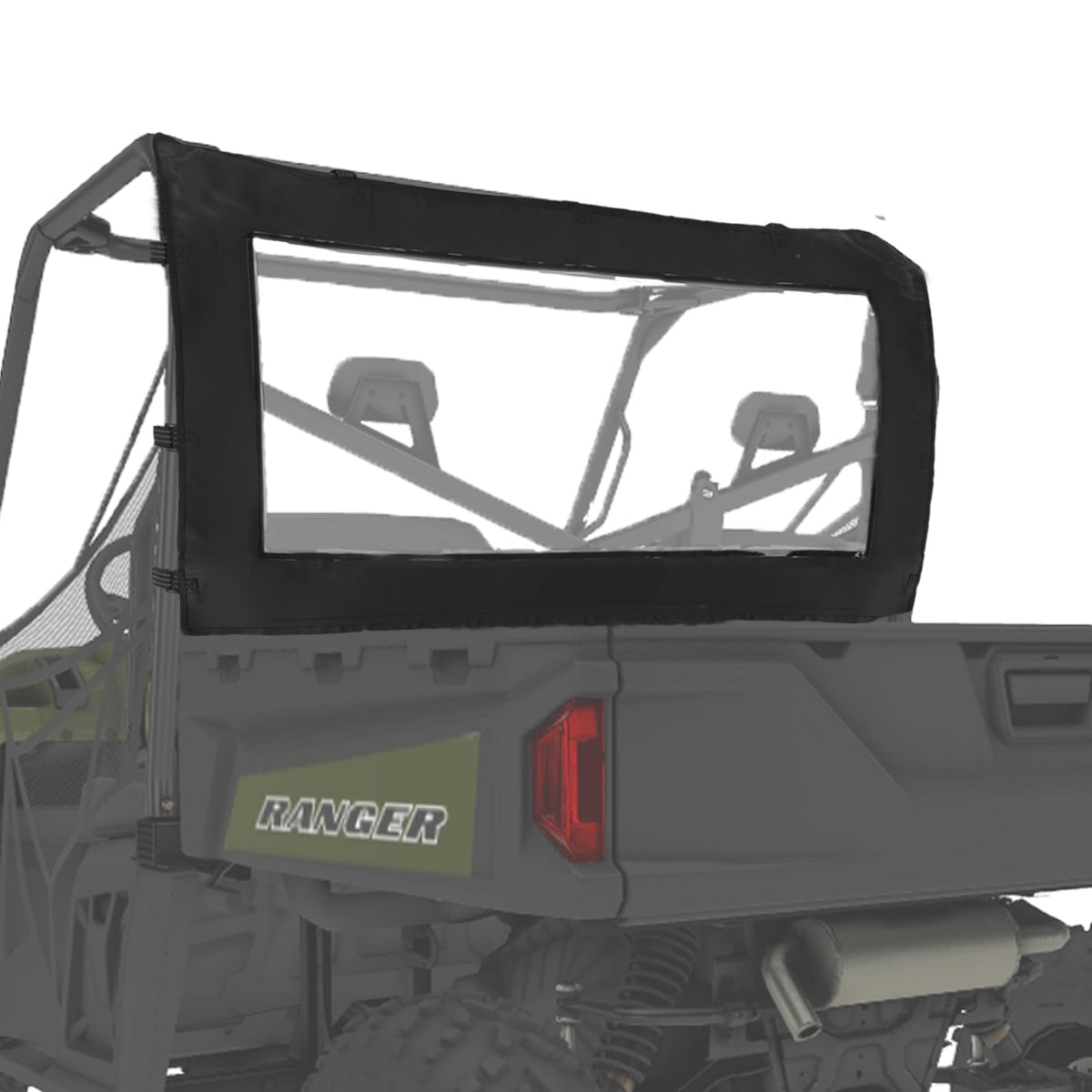 YONQIFON UTV Rear Windshield Compatible with Polaris Ranger Full Size 570 Rear Windshield,Soft PVC Dust Panel for Ranger 500 570