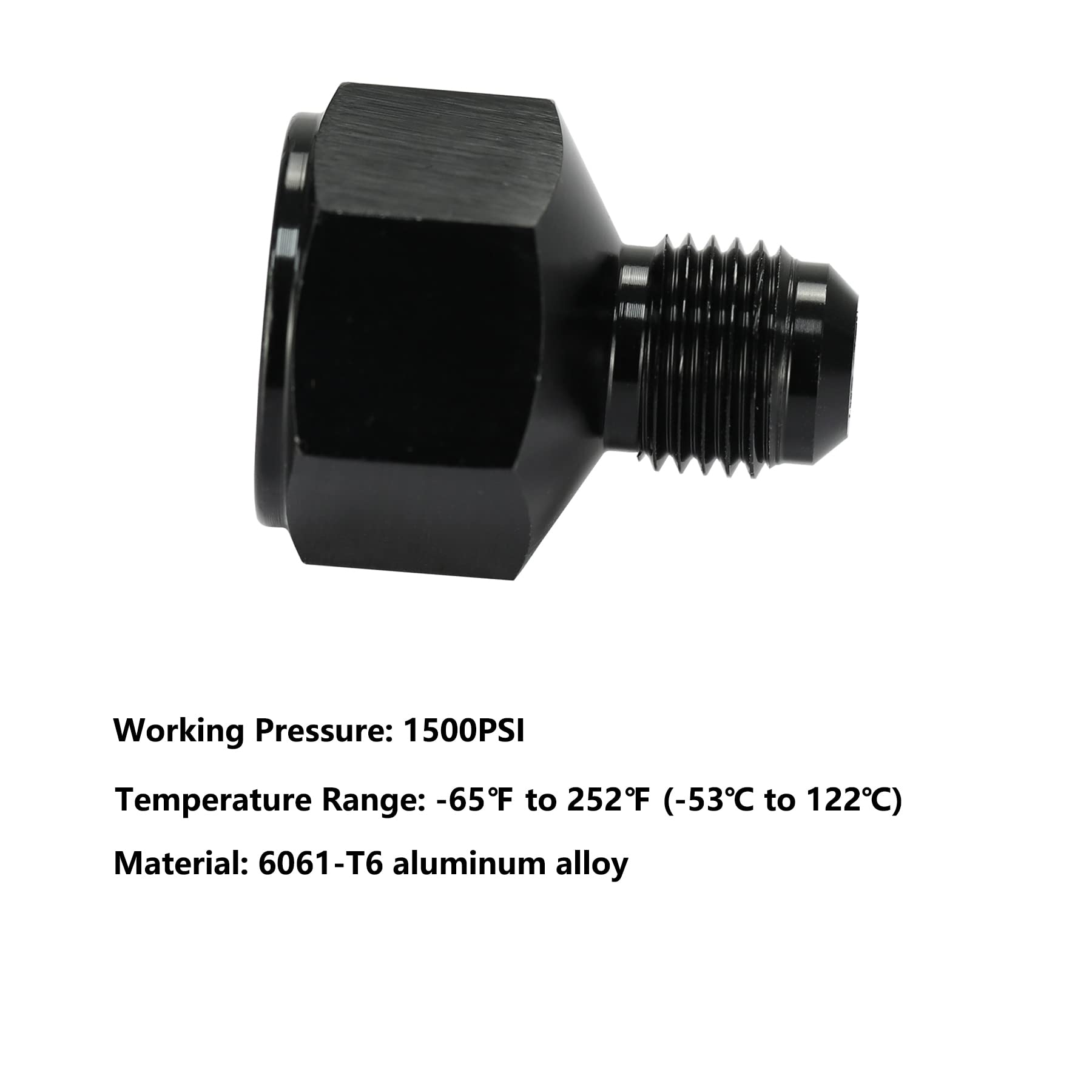 Ucreative 10An Female To 6An Male Flare Reducer Adapter - 2Pcs