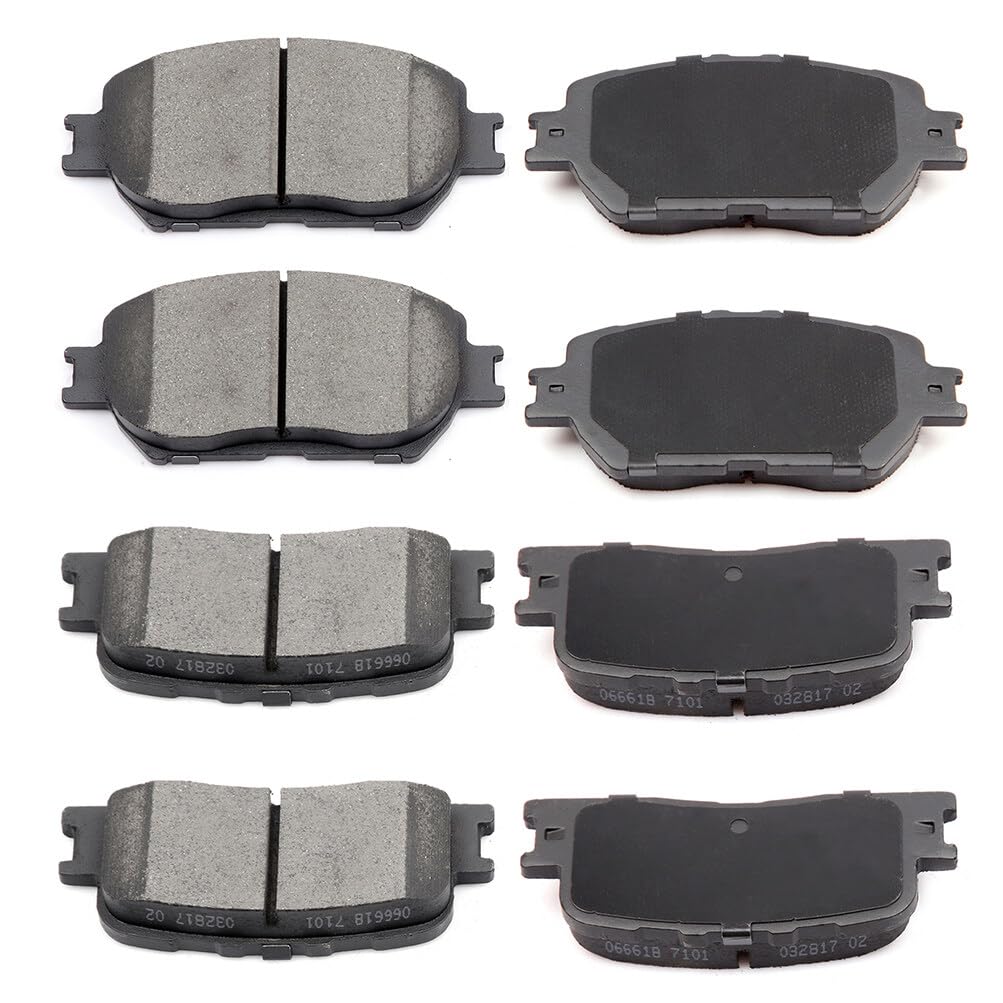 ECCPP D908-7787 D885-7762 Front & Rear Ceramic Disc Brake Pad Set Fit For Toyota Camry 2002-2006