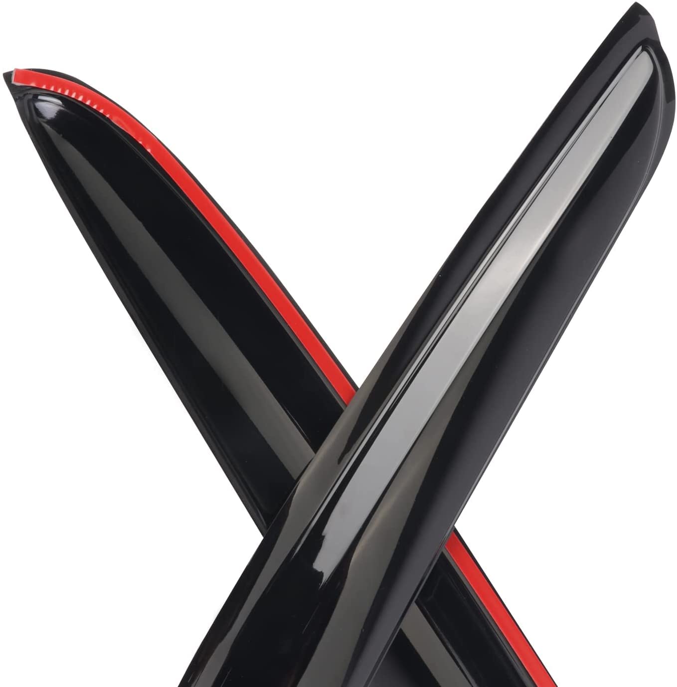 Sontian Tape-On Side Window Visor Deflector Rain Guard Set For 2011-2022 Dodge Charger Side Window Visor Rain Sun Wind Deflector