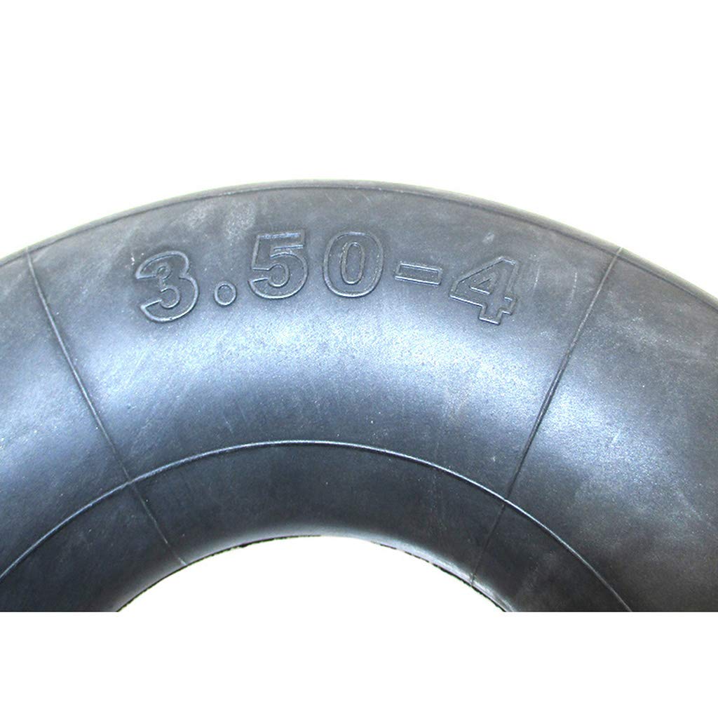 Tc-Motor 2Pcs 3.50-4 Inner Tube With Tr87 Bent Valve Stem For Mini Atv Quad Lawn Mower Go Kart Gas Scooter Buggy Also Fits For 4.10-4 Wheel