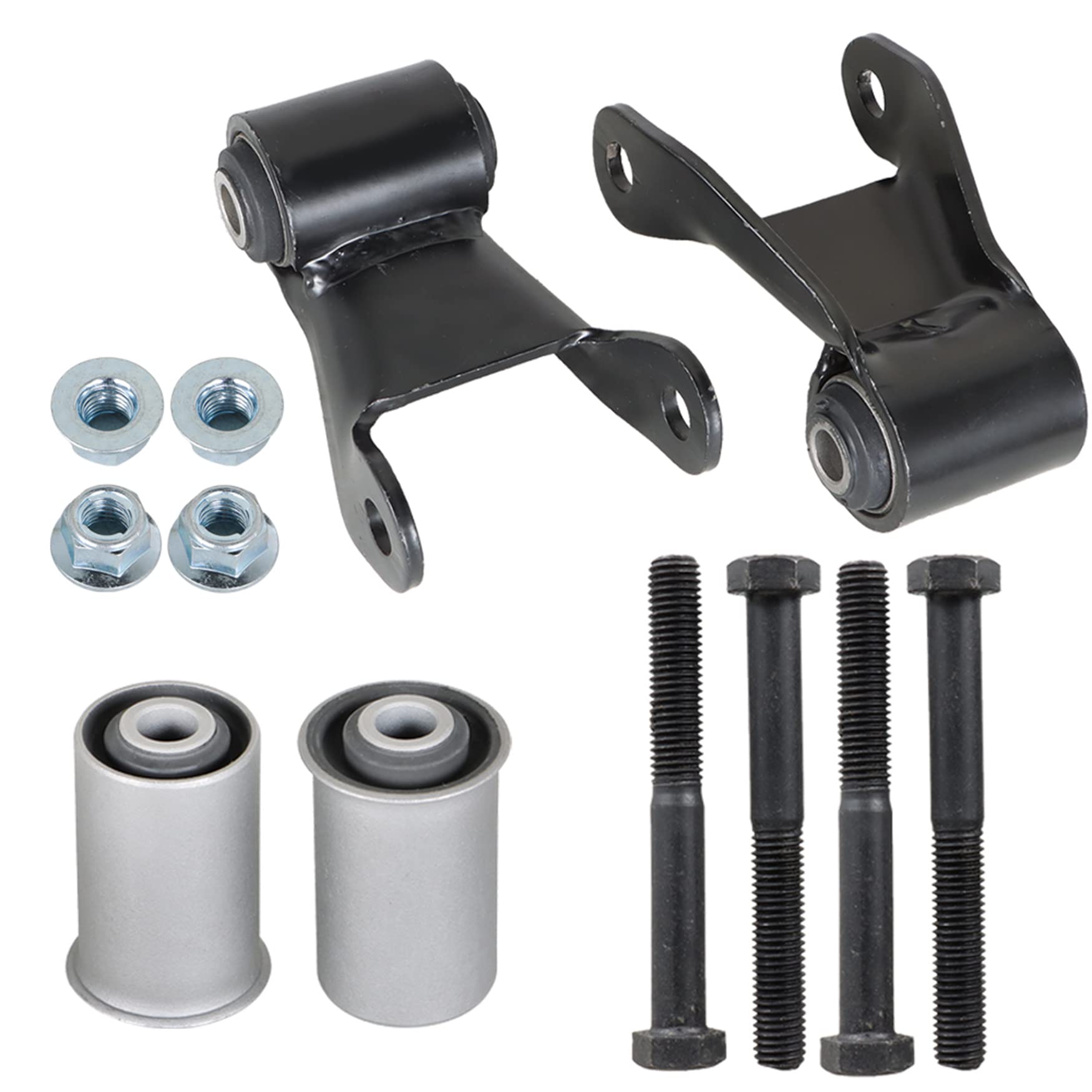 Pair Rear Leaf Spring Shackle Repair Kit 2Pc w/Bushing Replacement for Chevrolet Replacement for GMC Models