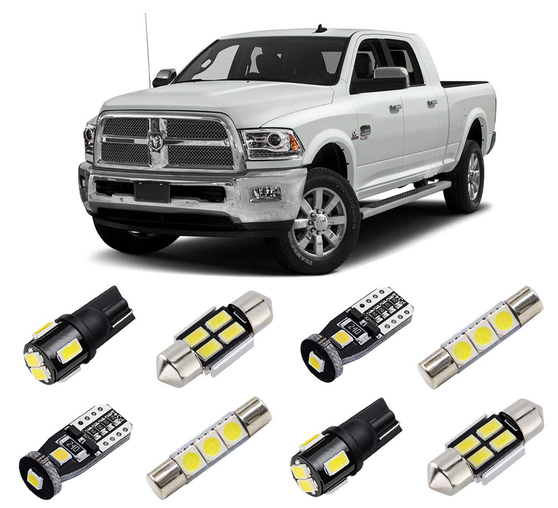 BRISHINE White Interior LED Lights Kit for Dodge Ram 2009 2010 2011 2012 2013 2014 2015 2016 2017 2018 Super Bright 6000K LED In