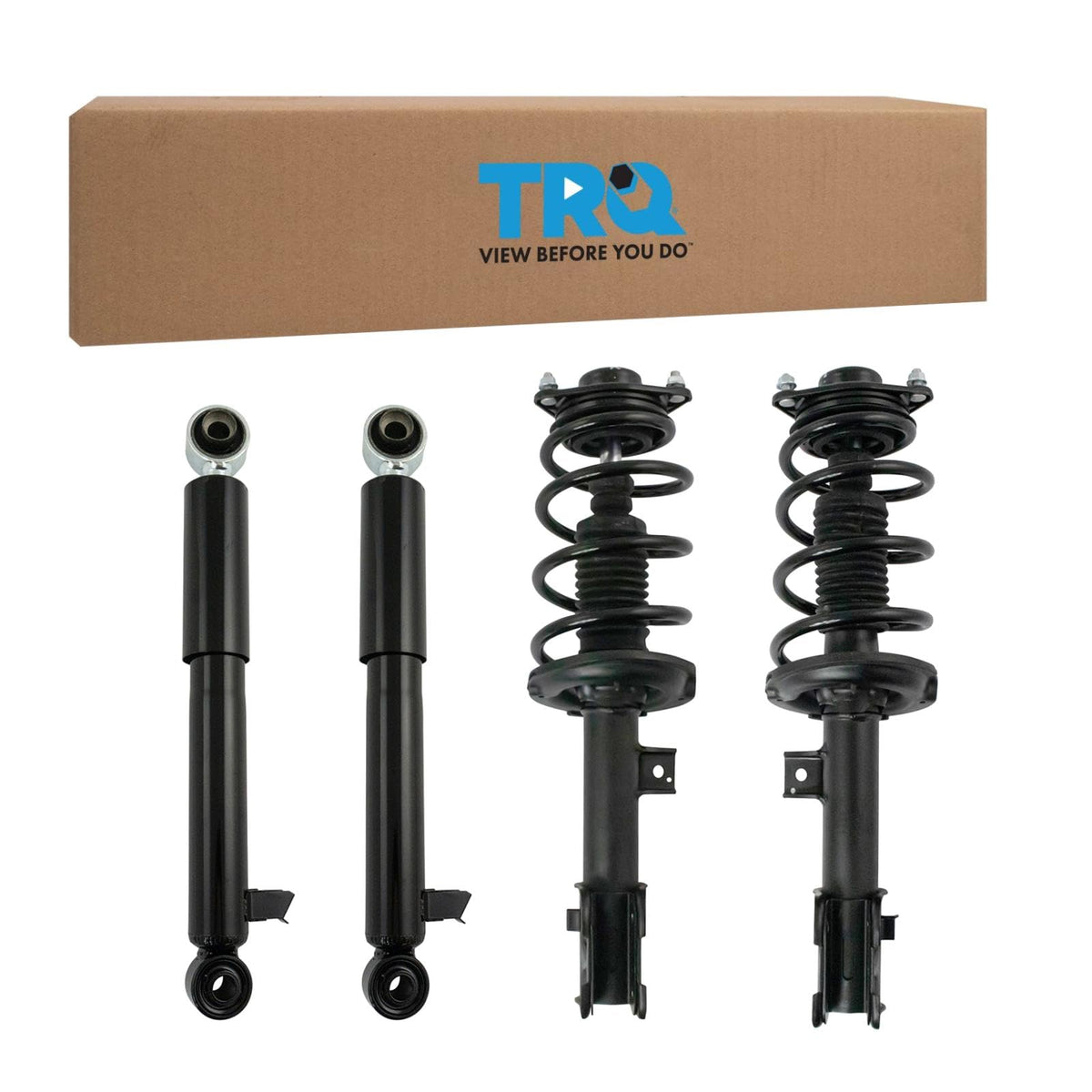 Trq Front And Rear Complete Strut Assembly & Shock Absorber Kit Complete Strut & Coil Spring Assembly Compatible With 2015-2018 