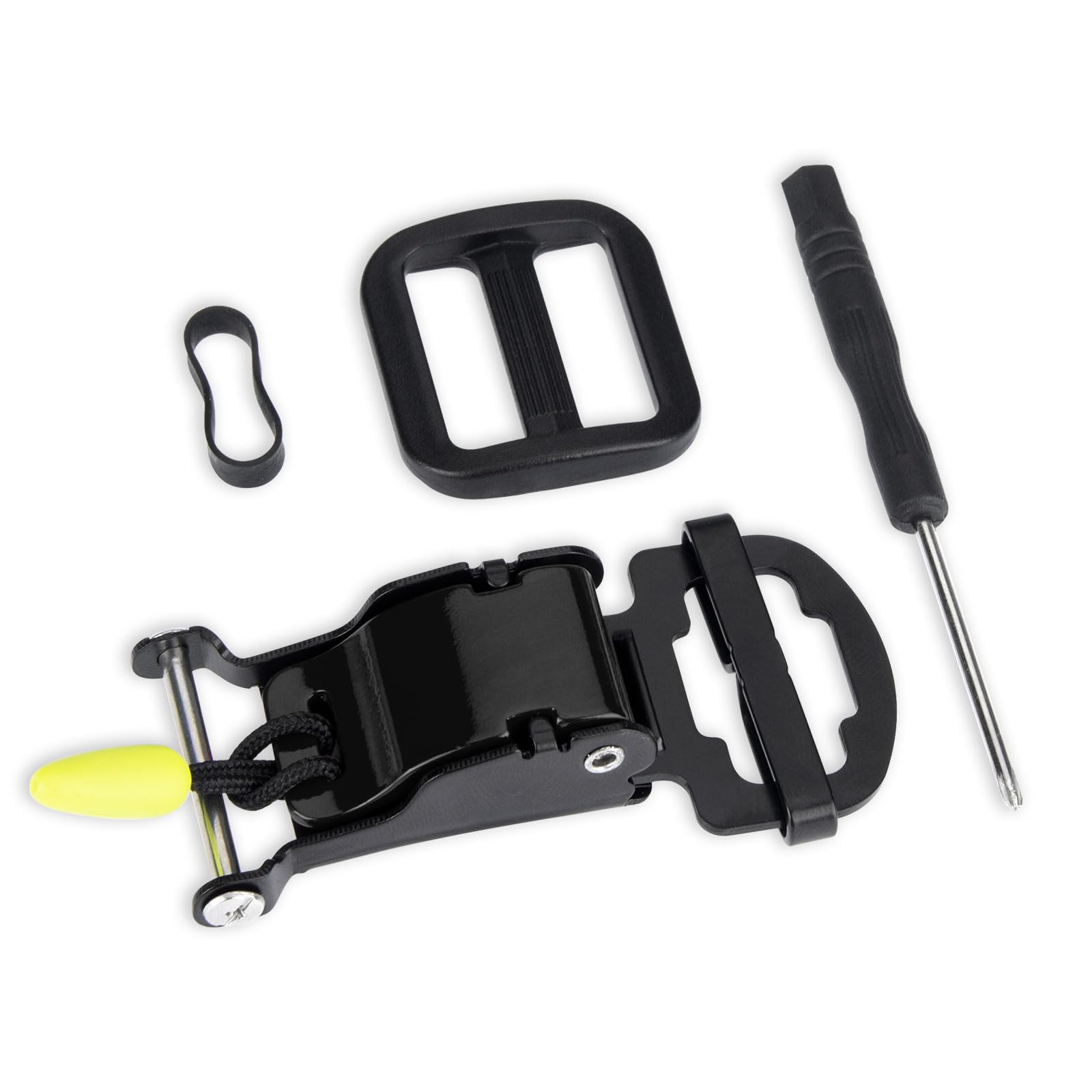 Healvaluefit Helmet Quick Release Buckle Kit, Stainless Steel Ratcheted Helmet Adapter Chin Strap Up To 1'', All Metal Motorcycl