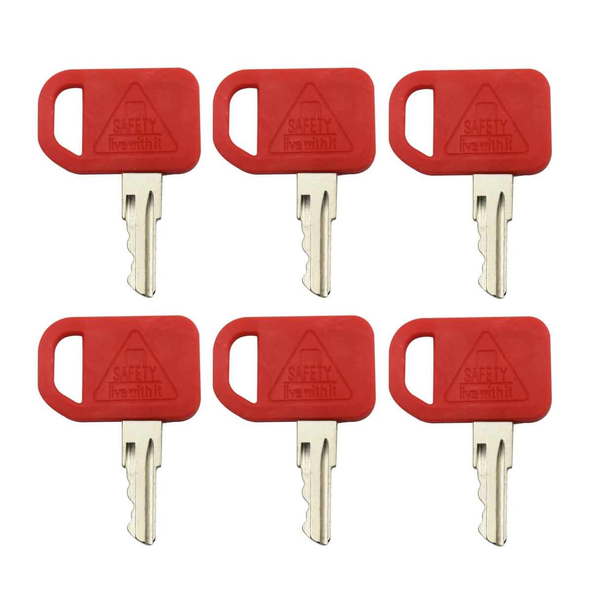 AT195302 6PCS Ignition Keys AR51481 Replacement for John Deere Heavy Equipment Loader Backhoe Loader Tractors 1200 210C 310A 310