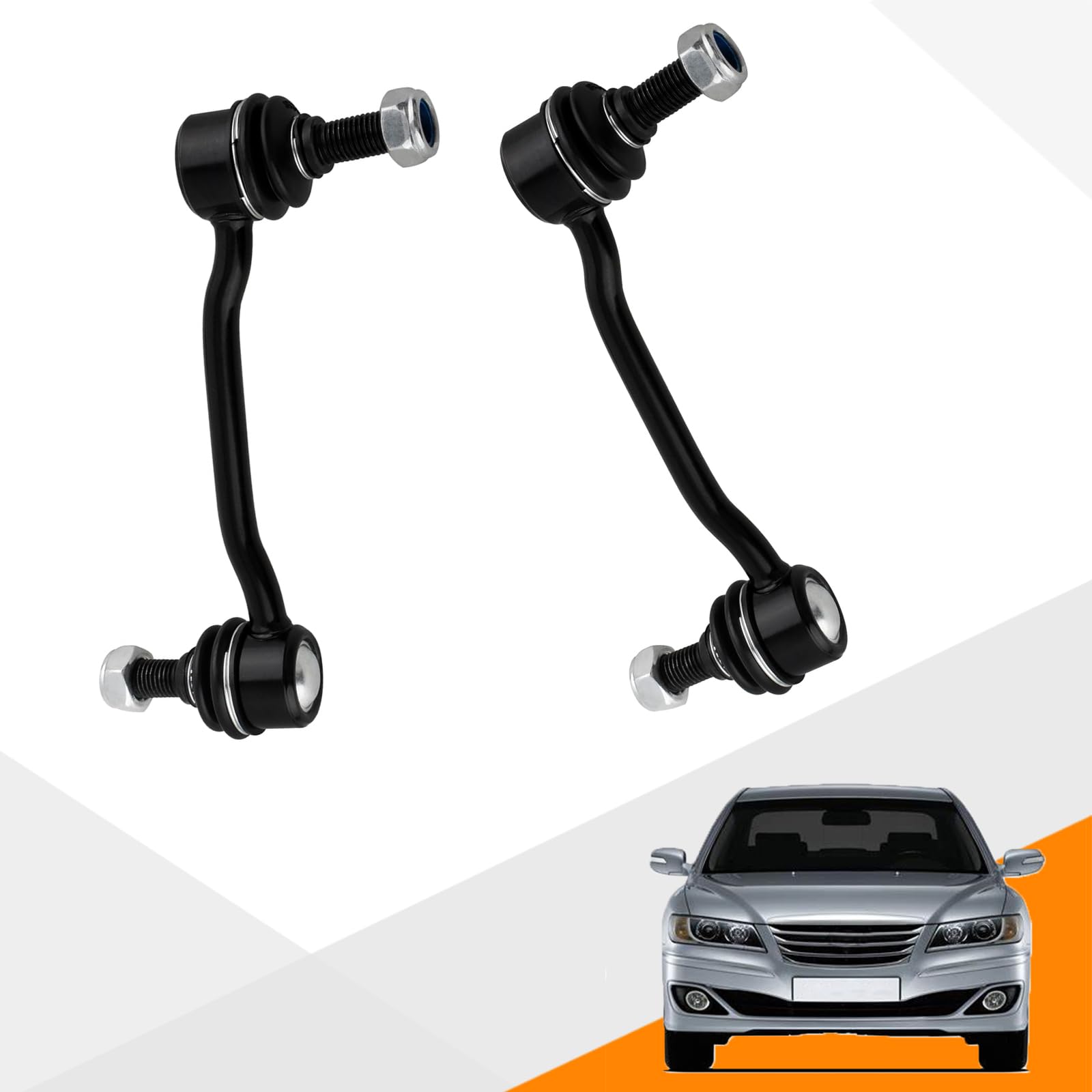 K80949 (2) Front Sway Bar End Link Compatible With 2006-2011 H-Yundai Azera, 2006-2010 Hy-Undai Sonata, 2007-2009 K-Ia Amanti Re