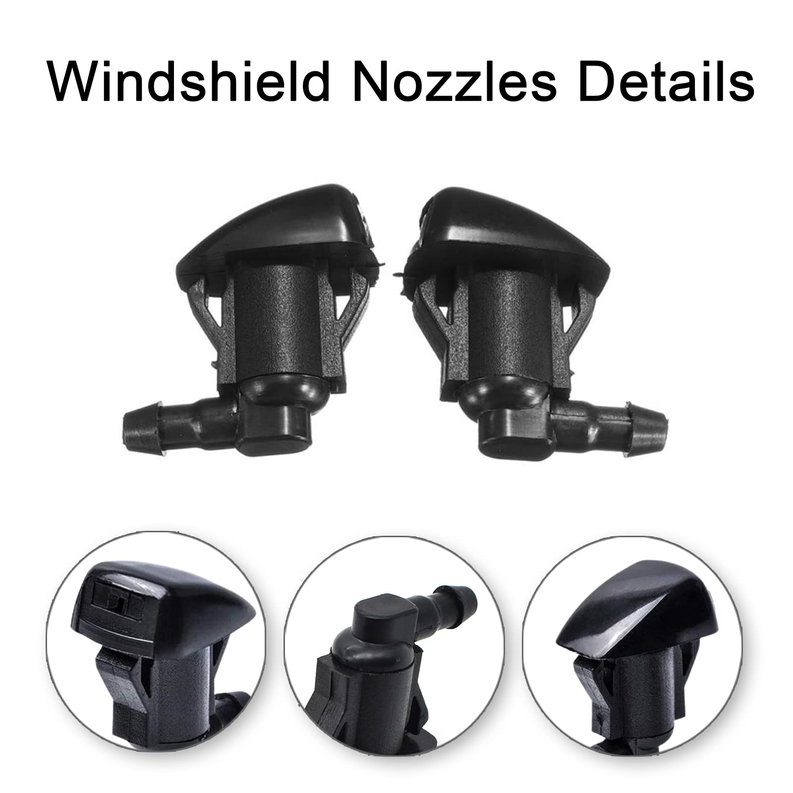 Front Windshield Washer Nozzles kit for 04-10 Toyota Sienna 05-12 Toyota Corolla 04-08 Toyota Solara 00-05 Toyota Tundra Replace
