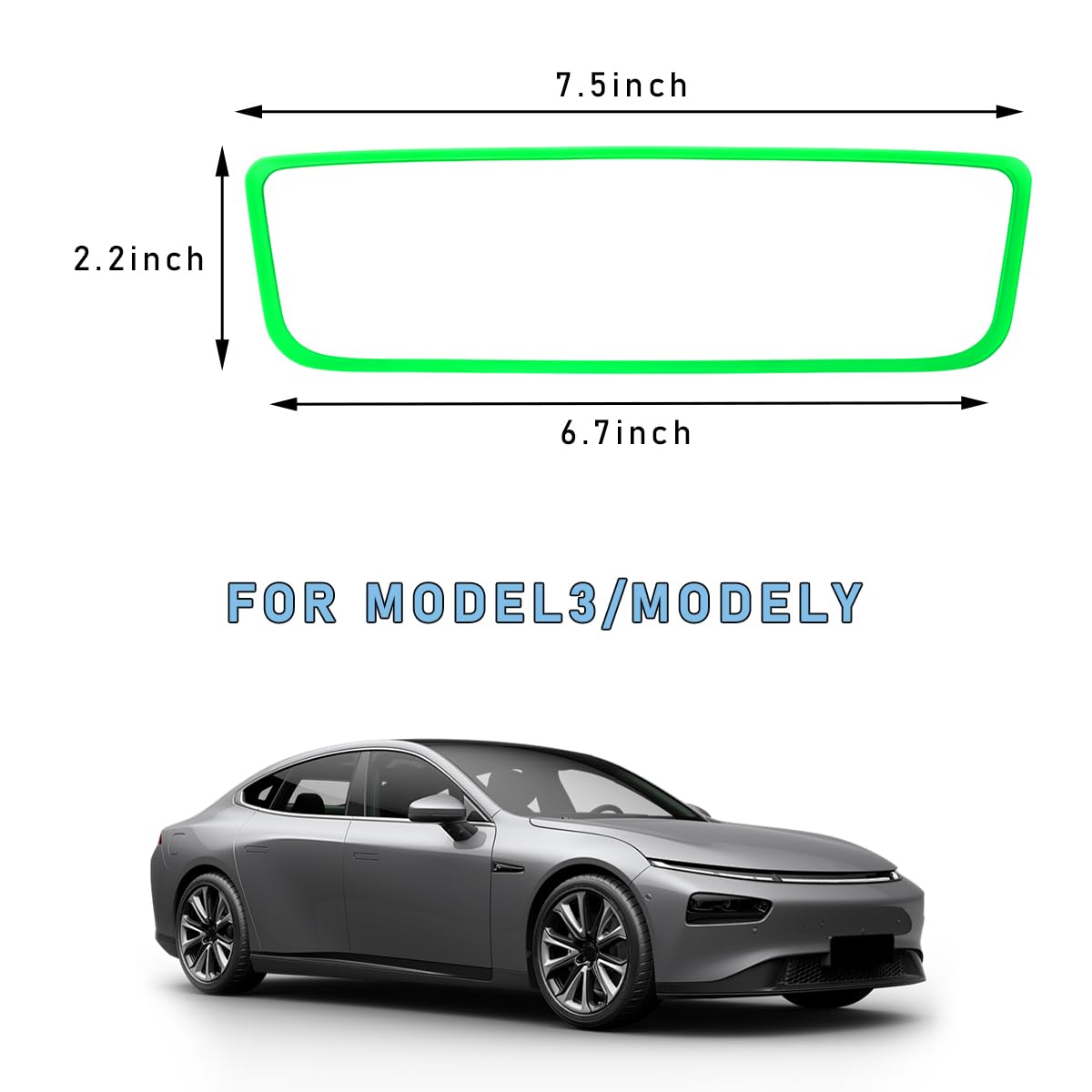 Povtii Rear View Mirror Protector Frame, Silicone Automotive Interior Rearview Mirror Cover For Women Girls, Edge Protective Cov