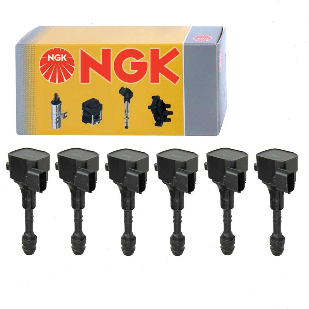 6 pc NGK Ignition Coils compatible with Nissan Xterra 4.0L V6 2005-2015