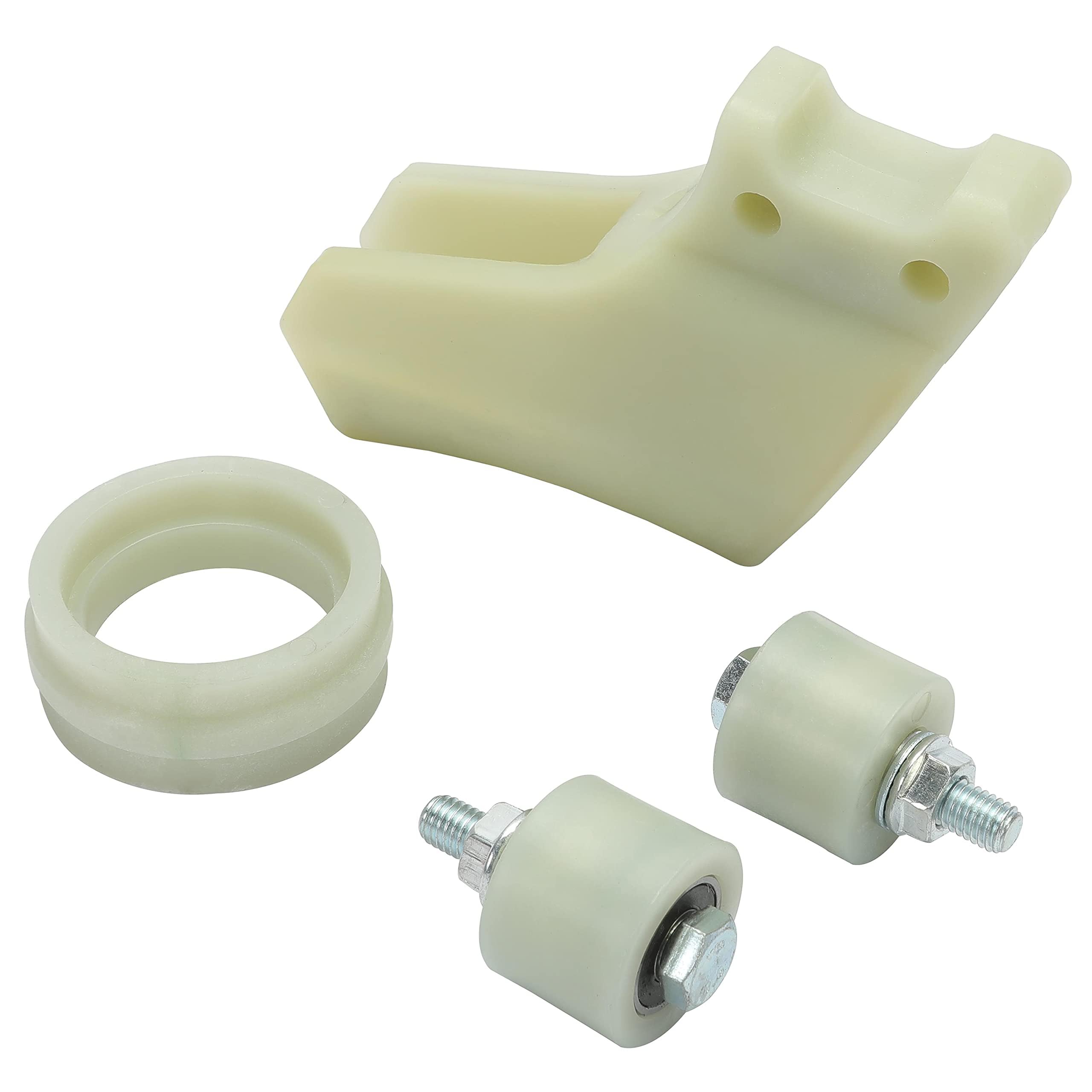 HECASA Chain Roller Guide Kit Compatible with 1987-2006 Yamaha Banshee YFZ350 Replacement for 5X4-22199-00-00 White Chain Suppor