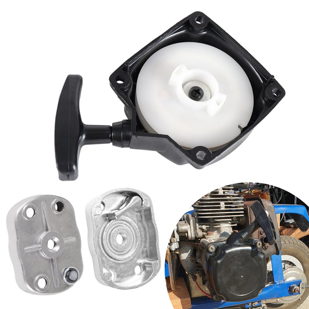Recoil Starter Pull Start & Pawl Claw Cog 1 Set Replacement Parts For 2 Stroke Atv Pocket Rocket Bike Motor 50Cc Dirt Bike Gas Scooter Mini Chopper 33Cc 43Cc 47Cc 49Cc 50Cc Engine