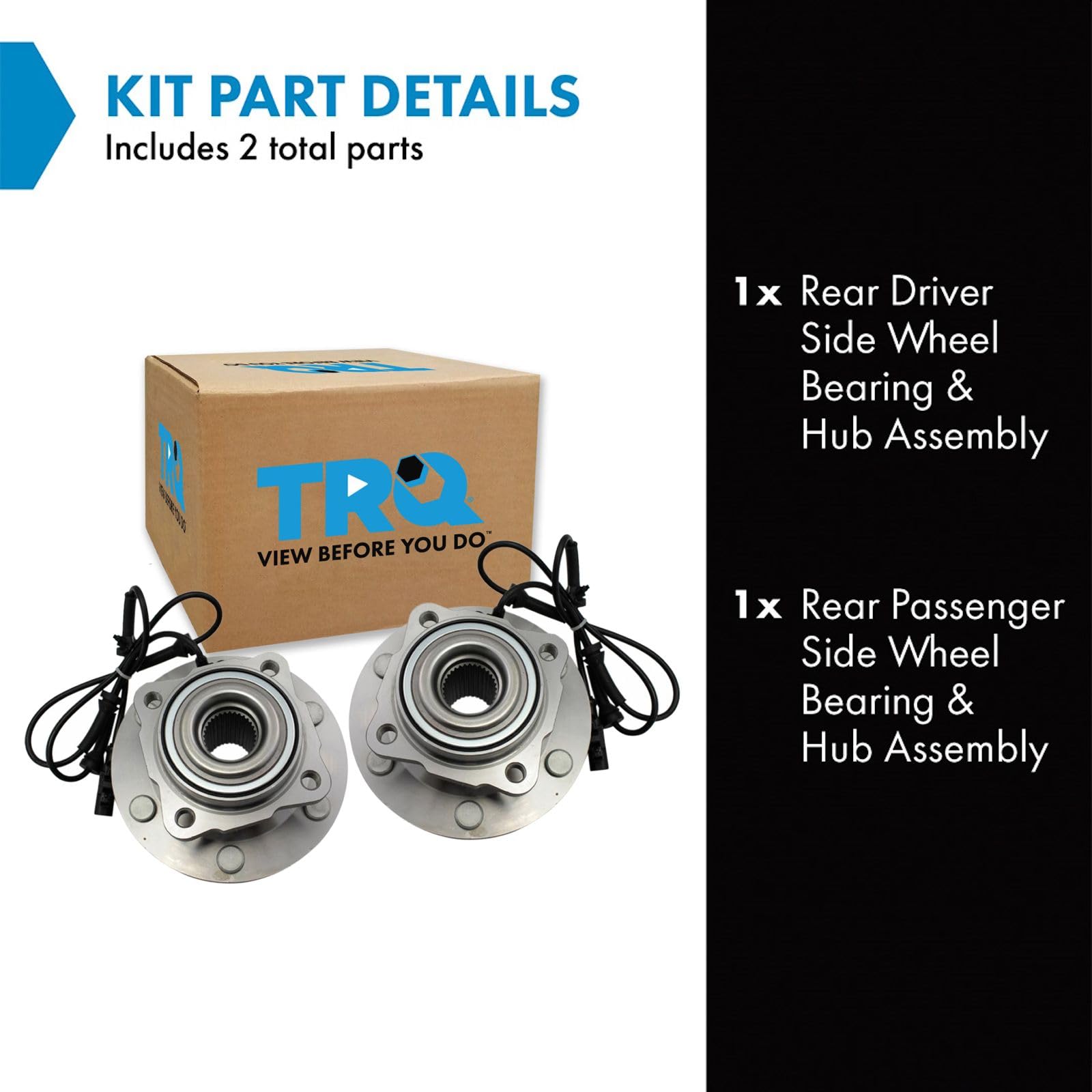 Trq Rear Wheel Hub Bearings Assembly Set Compatible With 2012-2015 Nissan Armada