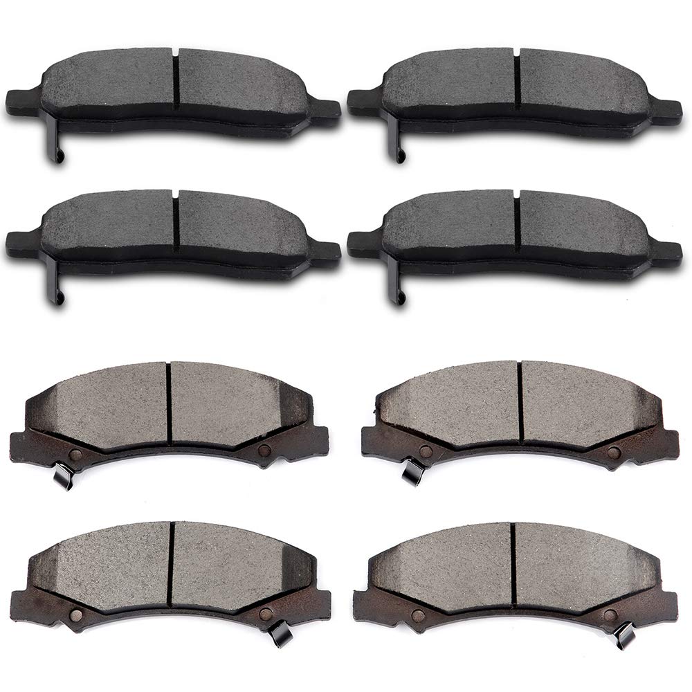 Cciyu D1159 D1172 Front Rear Ceramic Brake Pads Kits 8Pcs Fit For 2006-2011 For Buick Lucerne, 2006-2011 For Cadillac Dts