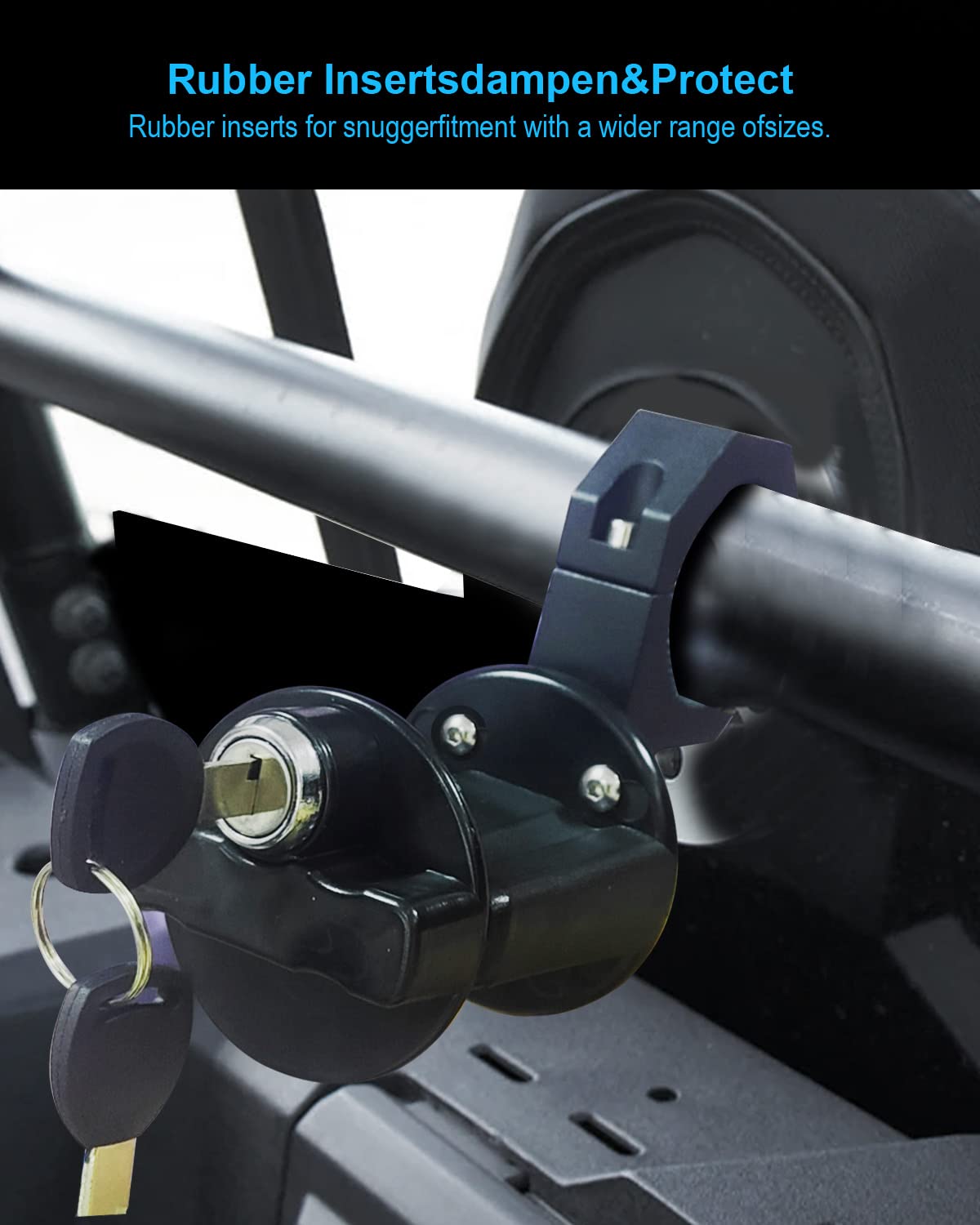 Utv Atv Gas Can Mount For 3L 5L Fuel Tank Barrel With Lock & Key, Oil Tank Mounting Holder Fits For Polaris Rzr Pioneer Yamaha Can Am Maverick X3 1Inch 1.5Inch 1.75Inch 2Inch Roll Bar