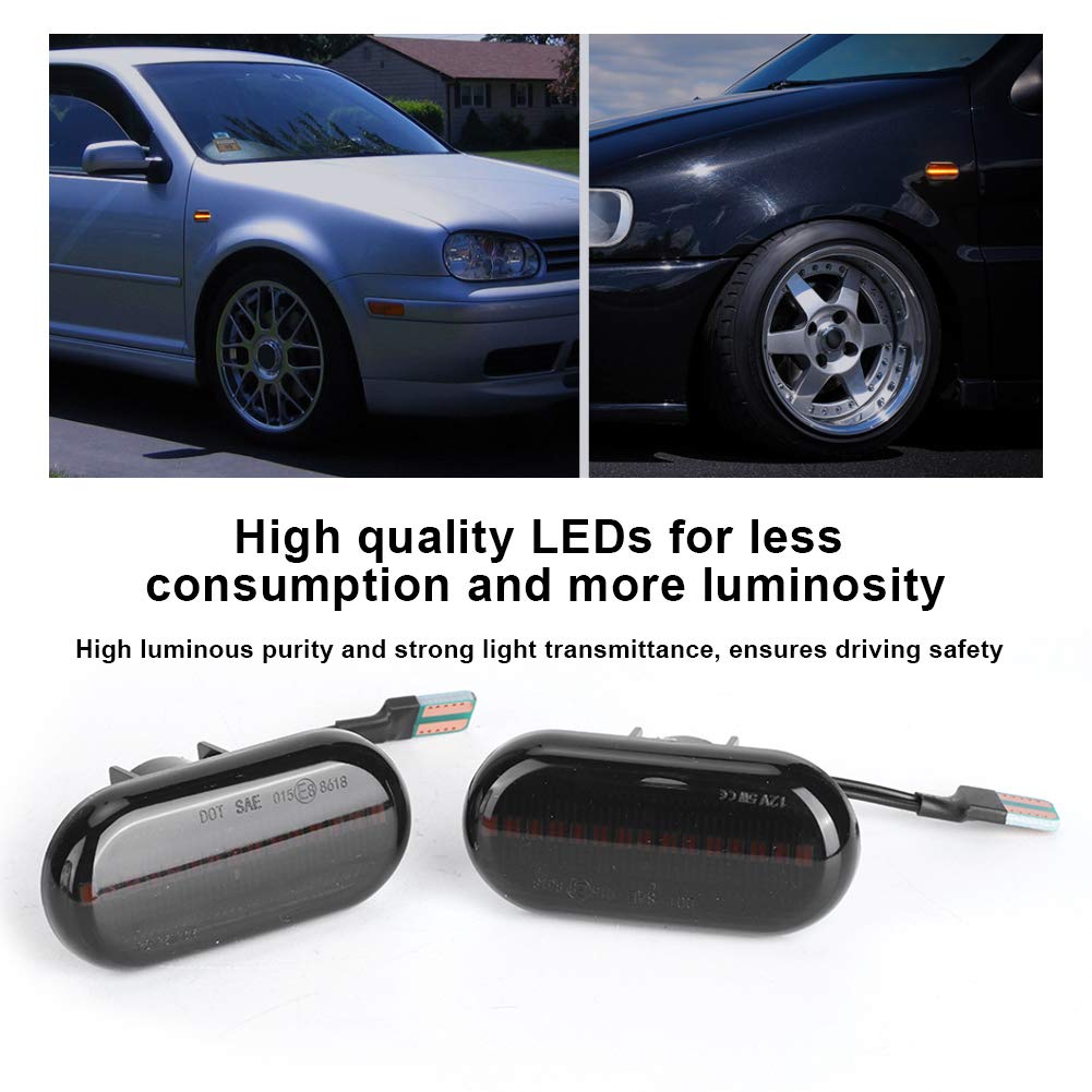 Led Blinker Turn Signal Fit For Renault Clio, Car Led Dynamic Side Marker Flowing Turn Signal Lights Lamp Side Sequential Blinker