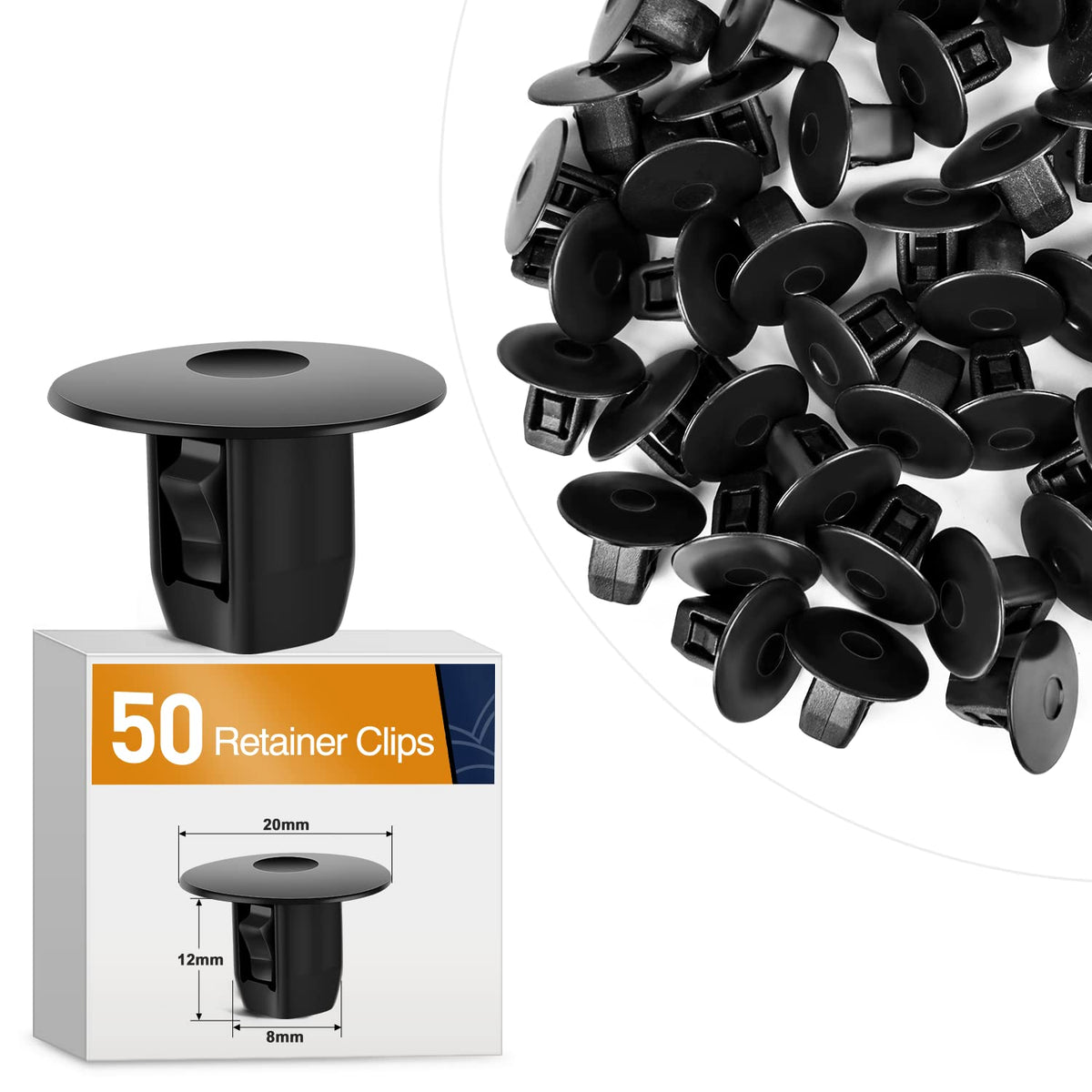 Gooacc 50Pcs Fender Apron Fender Liner Fastener Rivet Clips For Honda Acura 90682-Sea-003 Accord Cr-V Hybrid 0Dyssey Ridaeline C