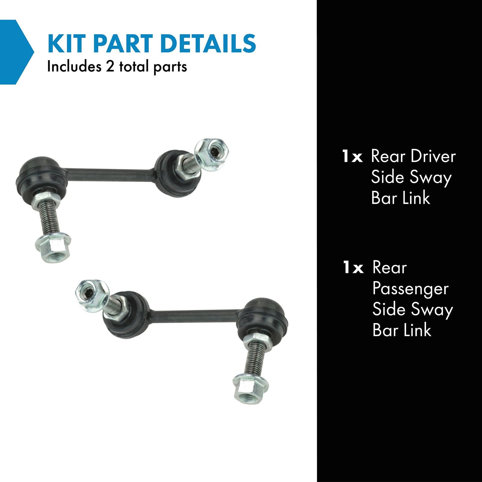 Trq Rear Sway Bar Stabilizer Link Set Compatible With 2002-2006 Honda Cr-V